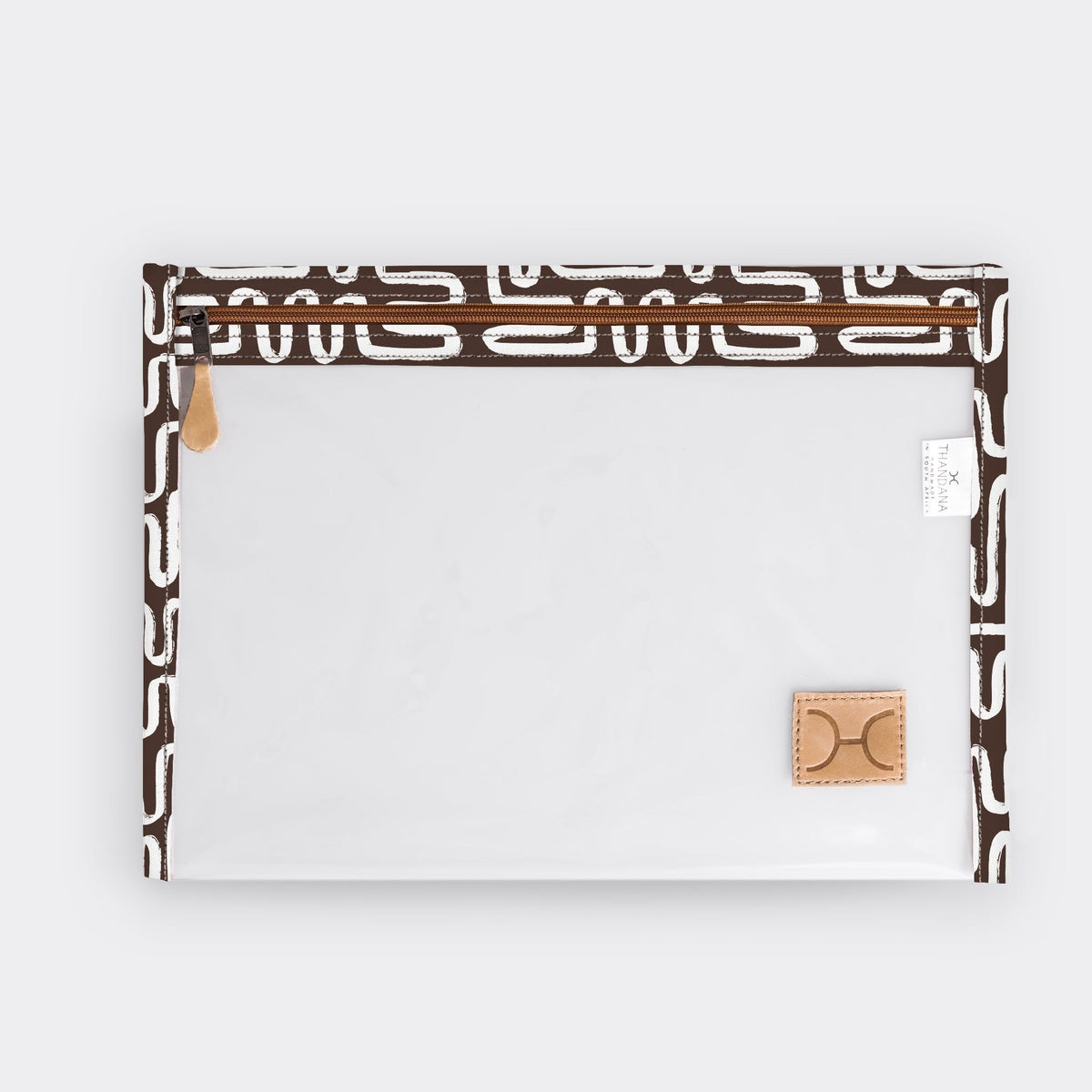 Thandana Laminated Fabric Clear Document Pouch - KaryKase