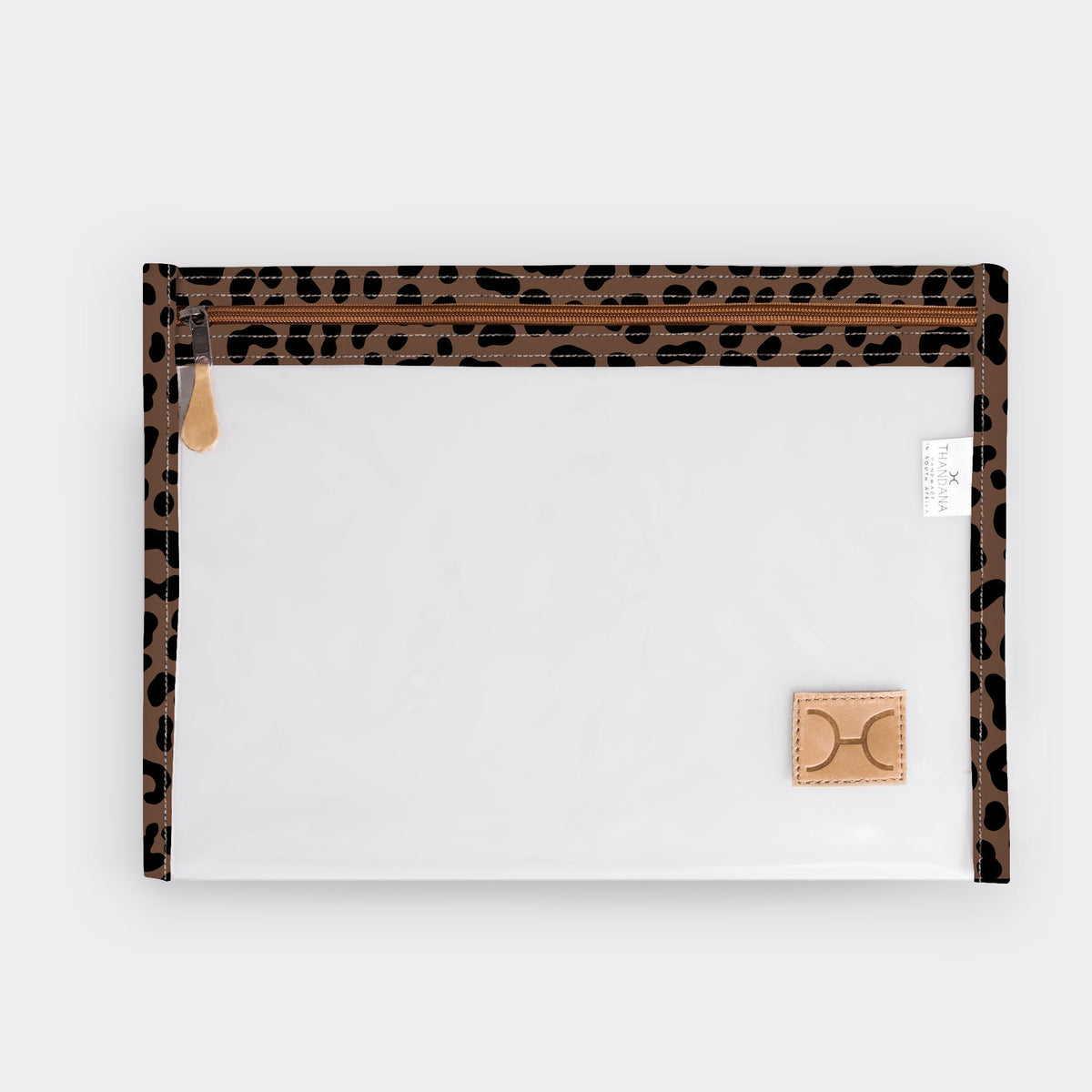 Thandana Laminated Fabric Clear Document Pouch - KaryKase