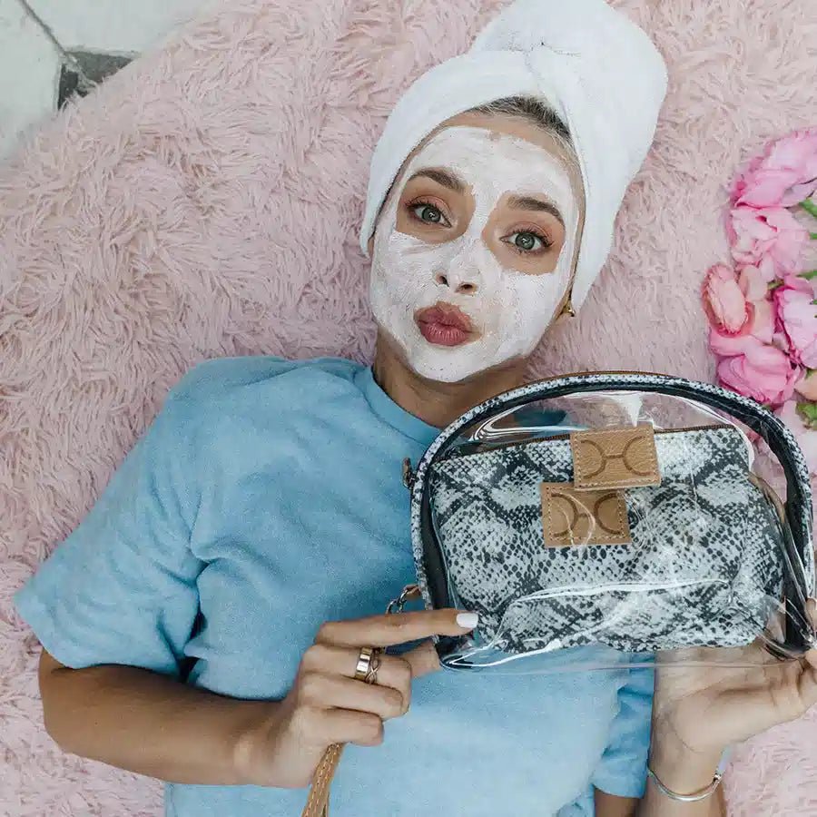 Thandana Laminated Fabric Clear Maxi Big Mouth Set - KaryKase