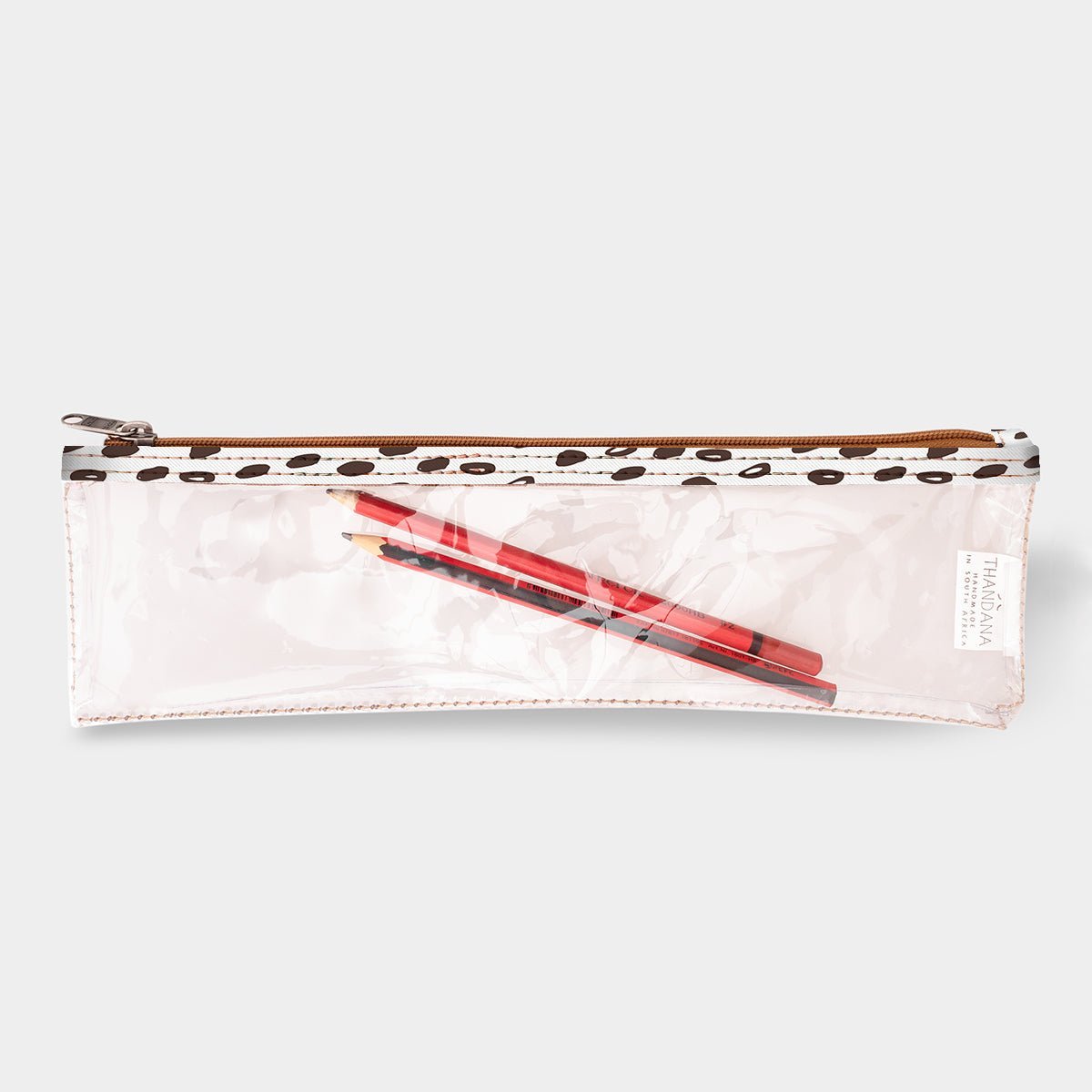 Thandana Laminated Fabric Clear Pencil Case - KaryKase