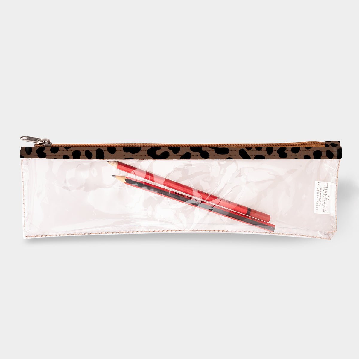 Thandana Laminated Fabric Clear Pencil Case - KaryKase