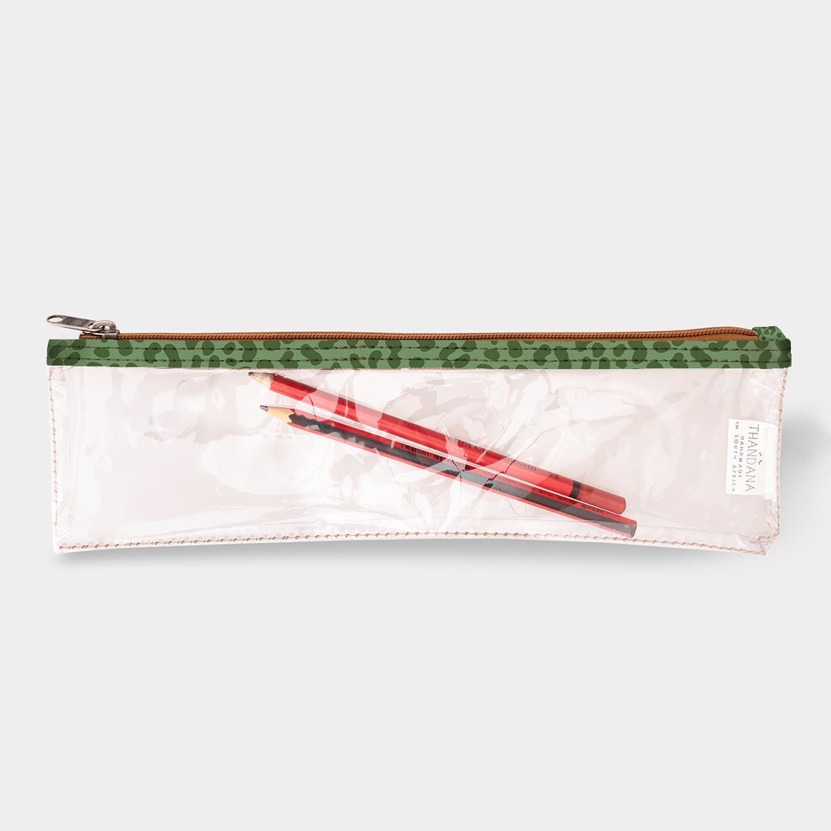 Thandana Laminated Fabric Clear Pencil Case - KaryKase