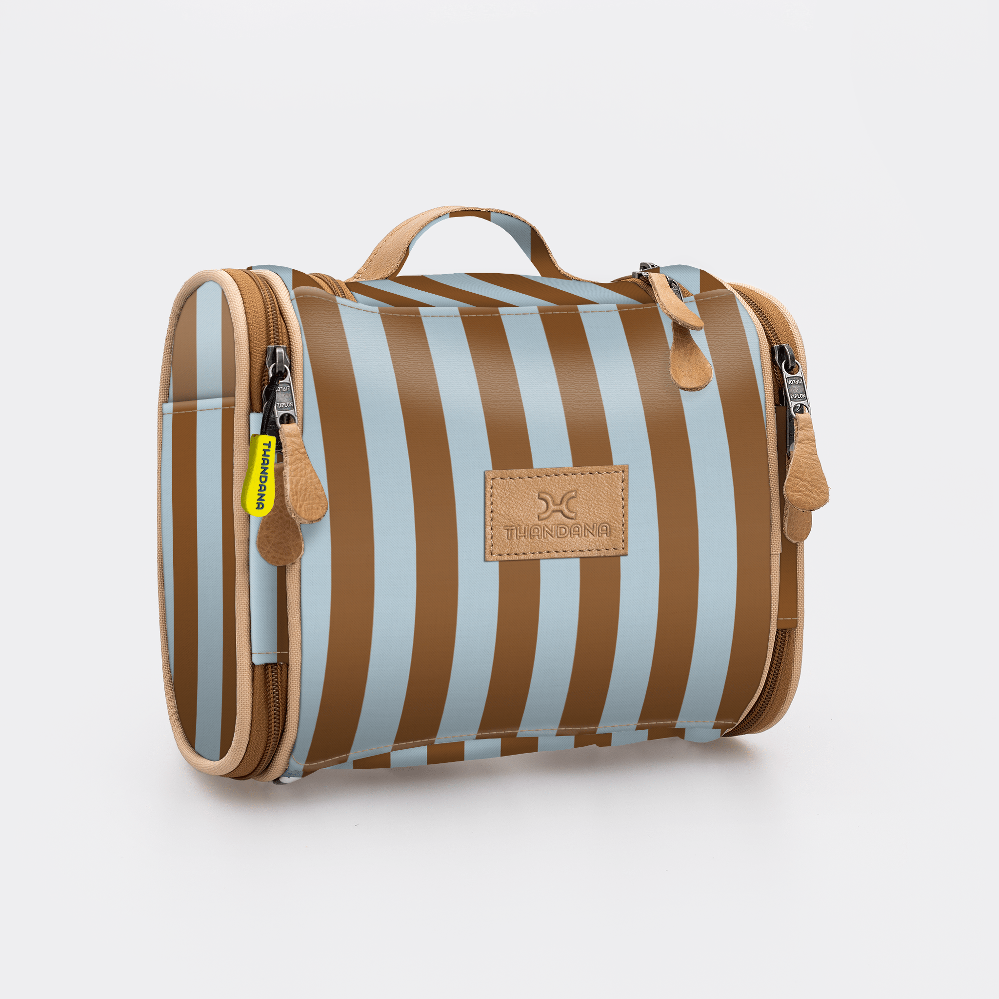 Thandana Laminated Fabric Compact Travel Vanity Bag - KaryKase