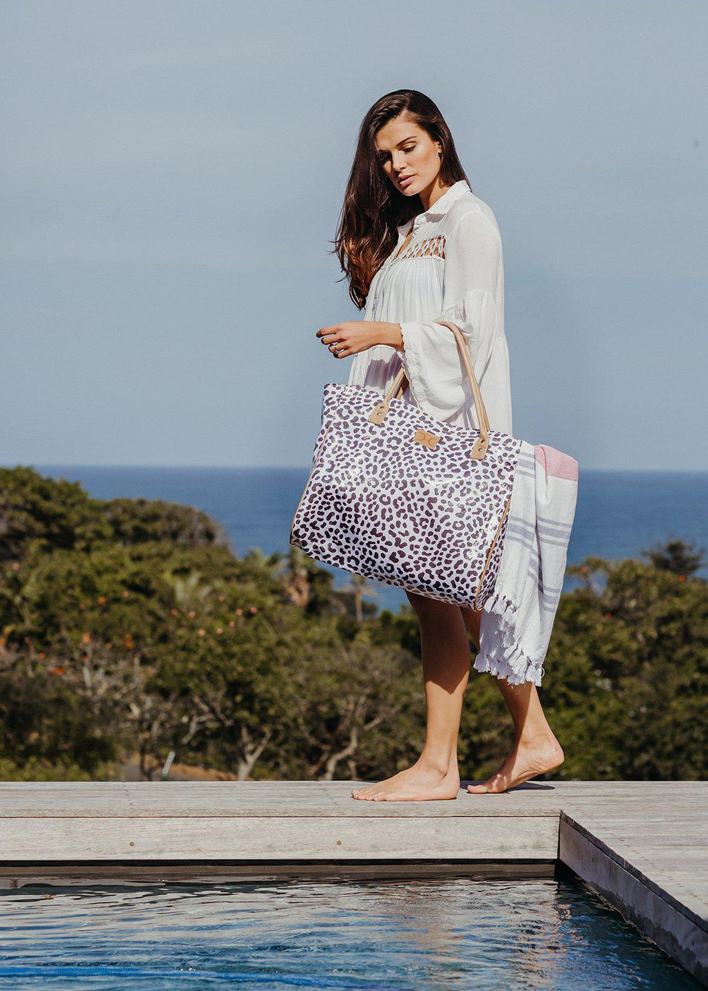Thandana Laminated Fabric Large Beach Bag - KaryKase