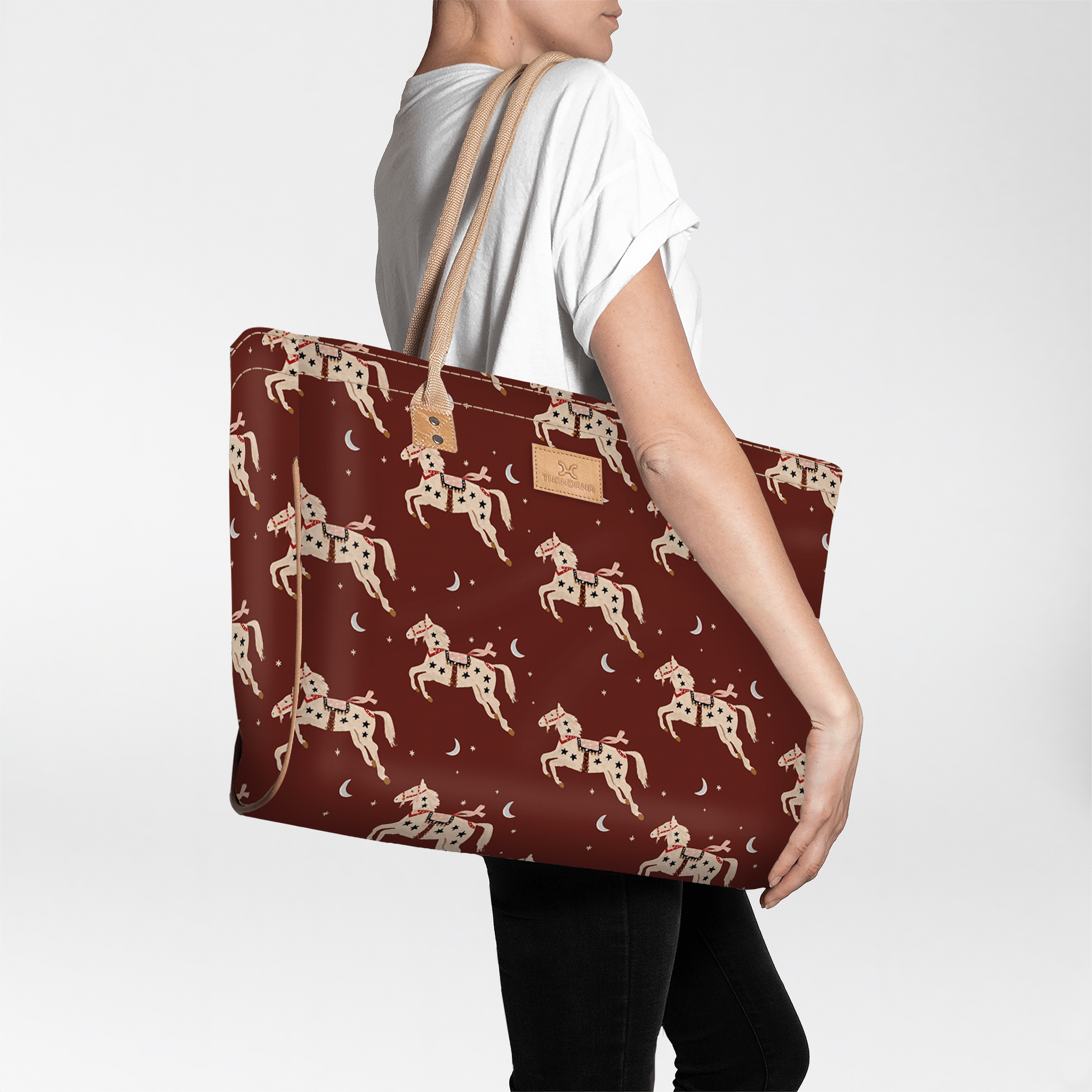 Thandana Laminated Fabric Large Beach Bag - KaryKase