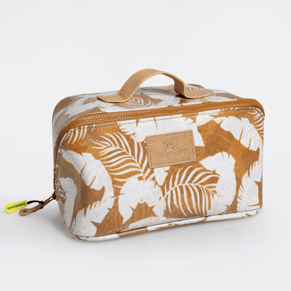 Thandana Laminated Fabric Side Mouth Maxi Vanity Bag - KaryKase