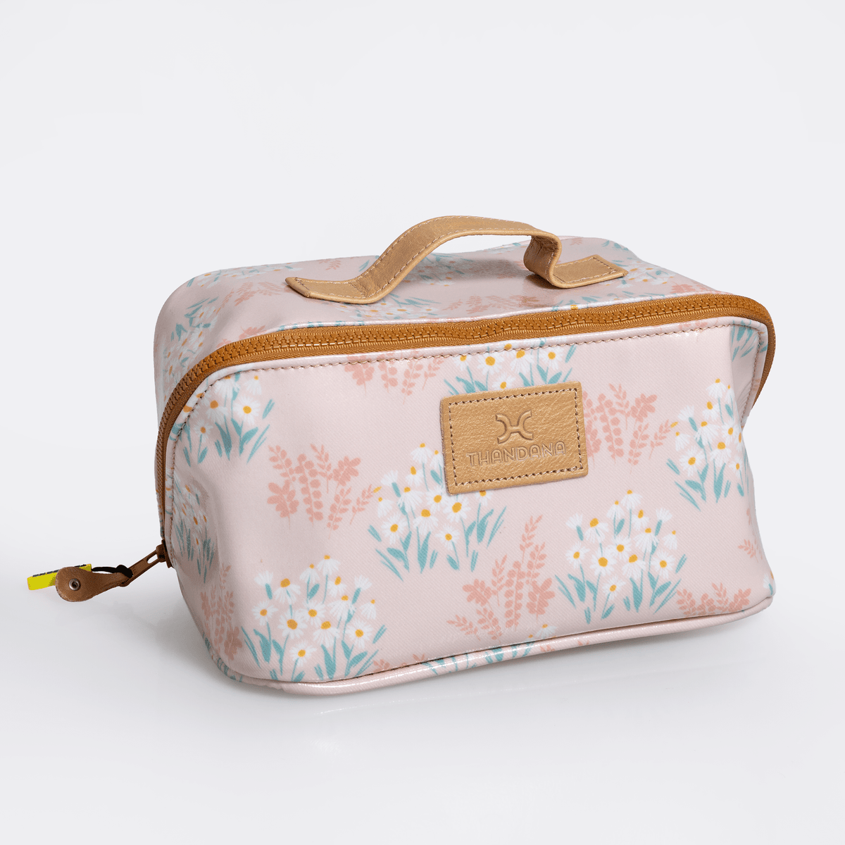 Thandana Laminated Fabric Side Mouth Maxi Vanity Bag - KaryKase