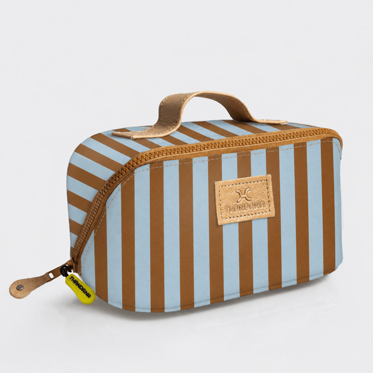 Thandana Laminated Fabric Side Mouth Maxi Vanity Bag - KaryKase