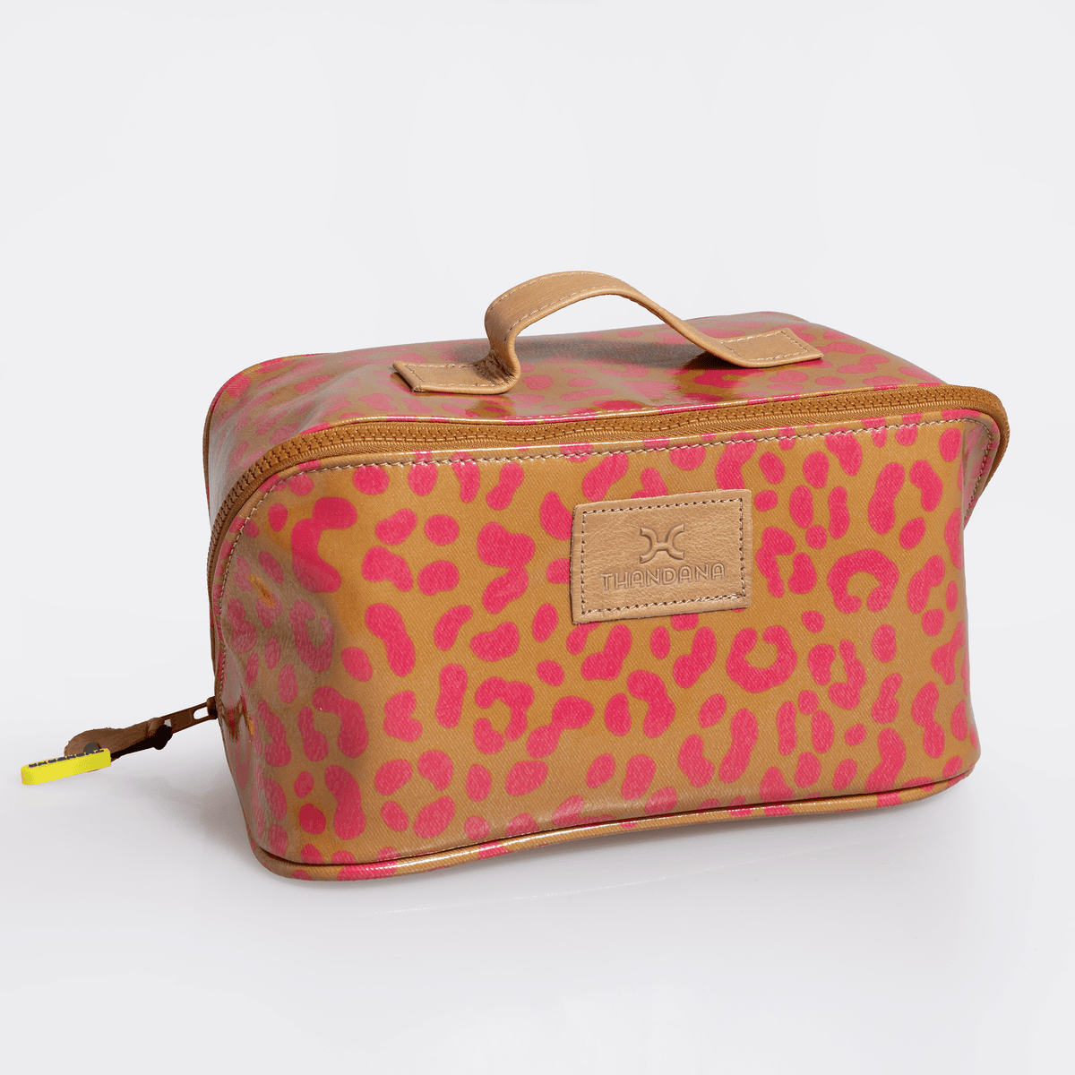 Thandana Laminated Fabric Side Mouth Maxi Vanity Bag - KaryKase