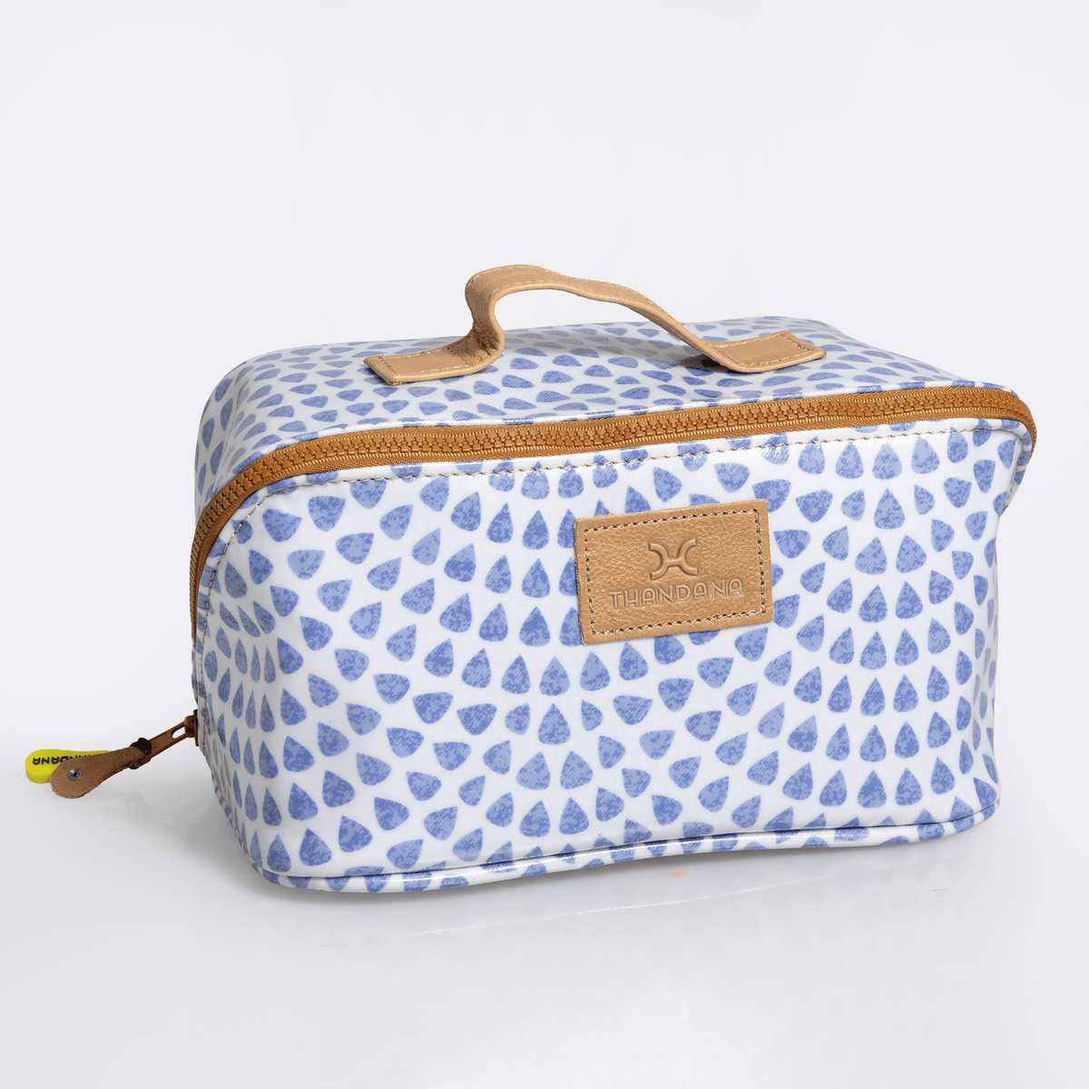 Thandana Laminated Fabric Side Mouth Maxi Vanity Bag - KaryKase