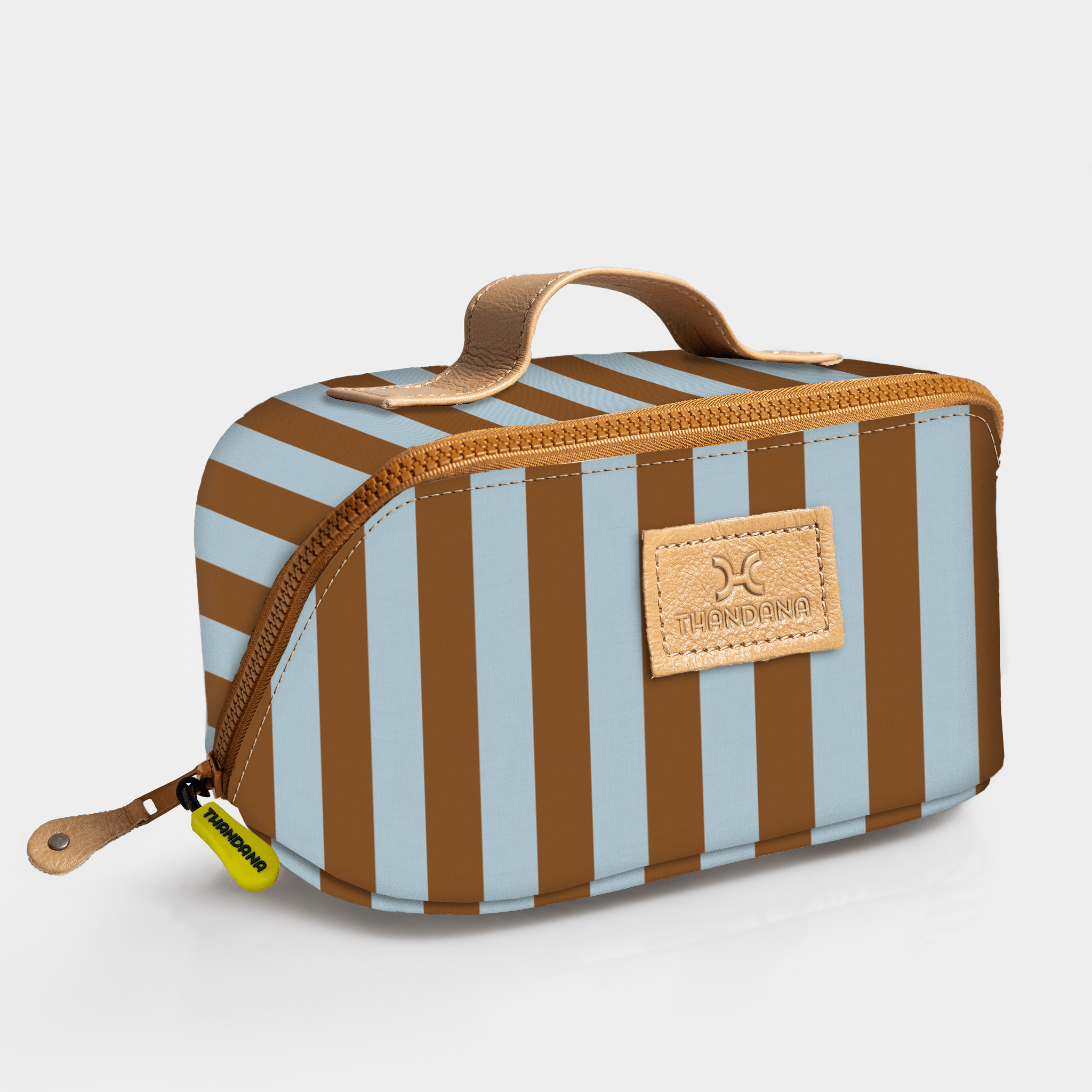 Thandana Laminated Fabric Side Mouth Vanity Bag - KaryKase