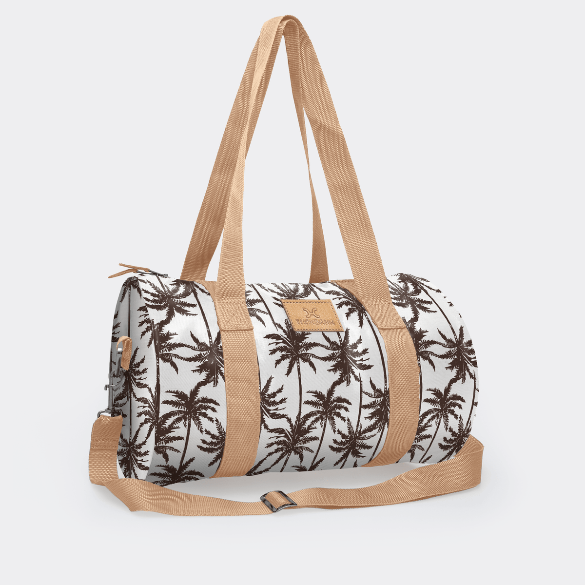 Thandana Laminated Fabric Sports & Gym Bag - Beige Trim - KaryKase