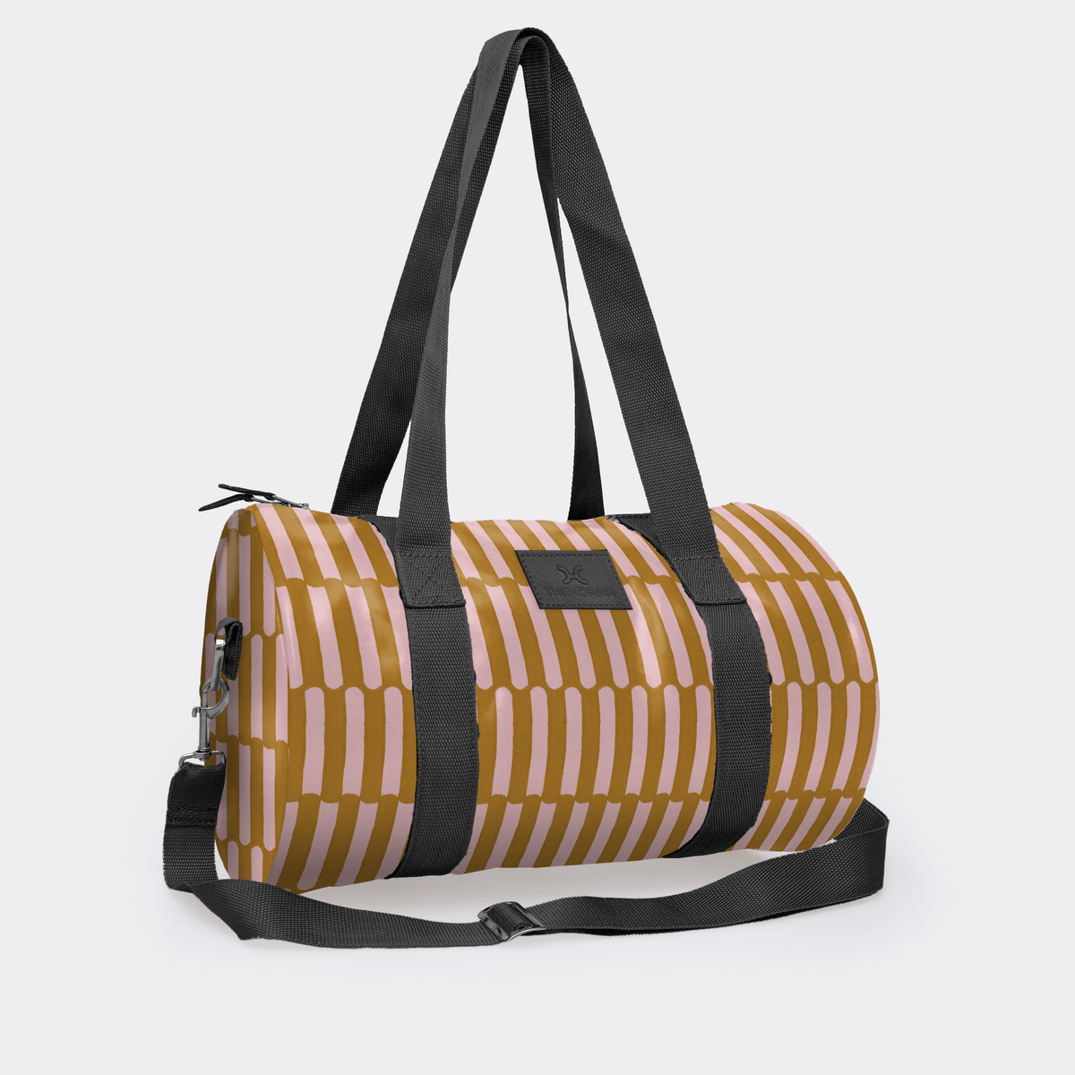 Thandana Laminated Fabric Sports & Gym Bag - Black Trim - KaryKase