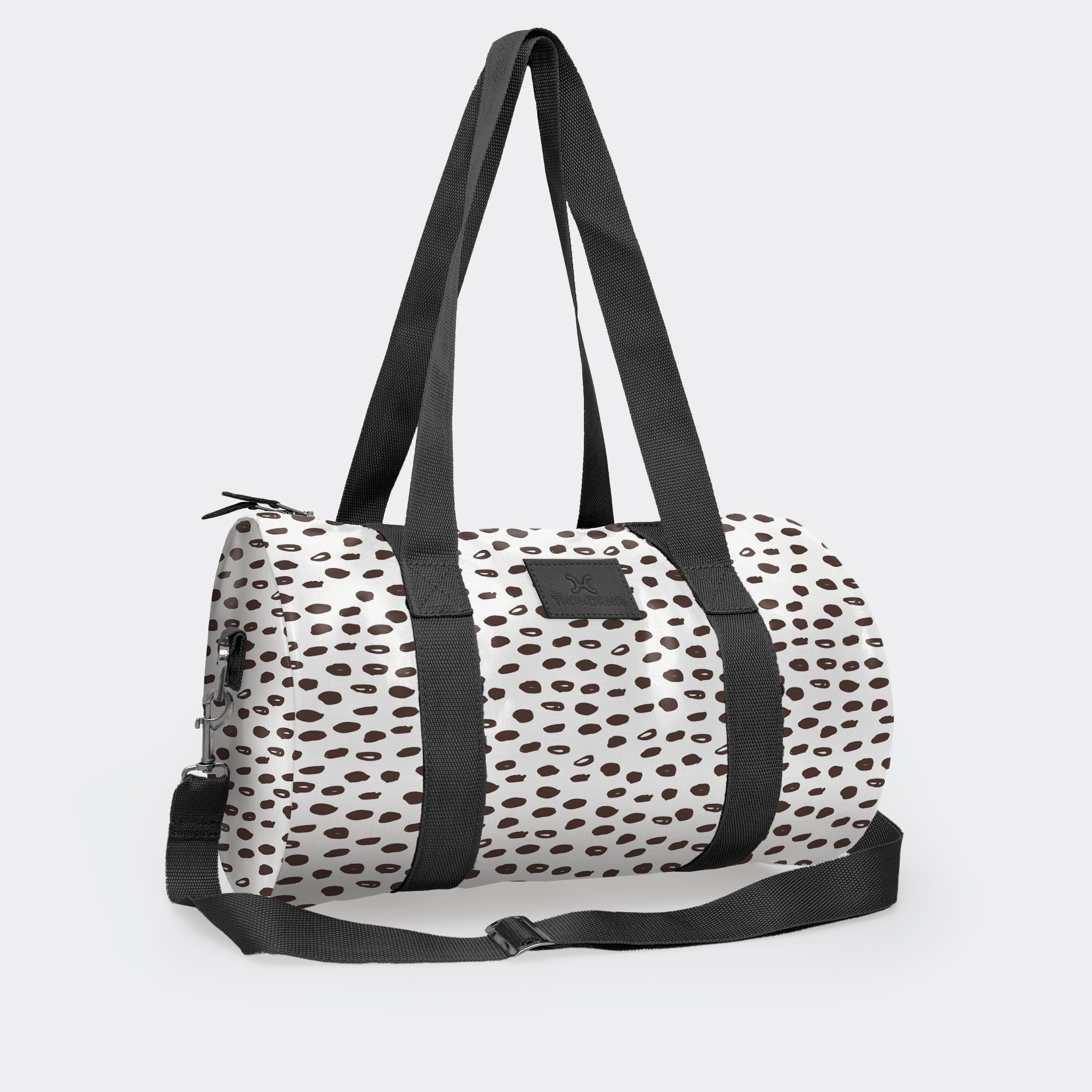 Thandana Laminated Fabric Sports & Gym Bag - Black Trim - KaryKase