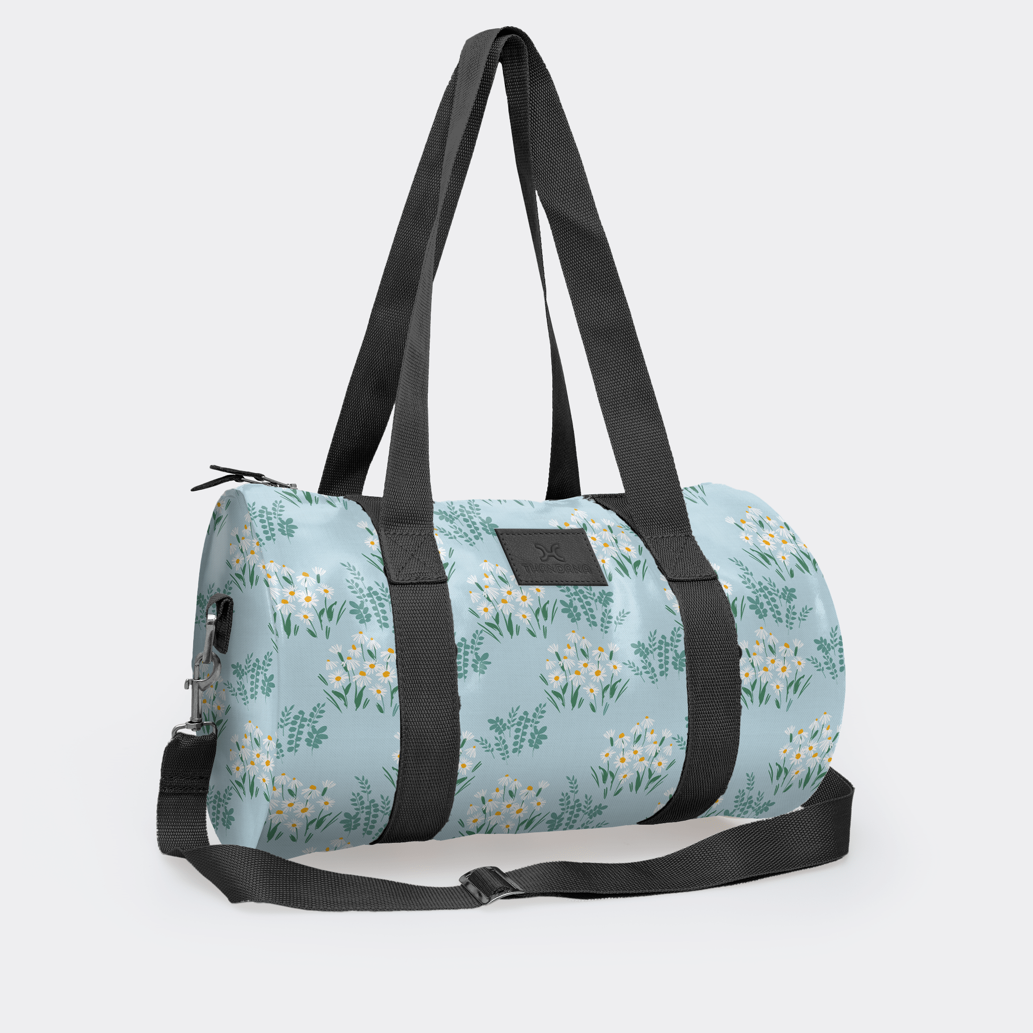 Thandana Laminated Fabric Sports & Gym Bag - Black Trim - KaryKase