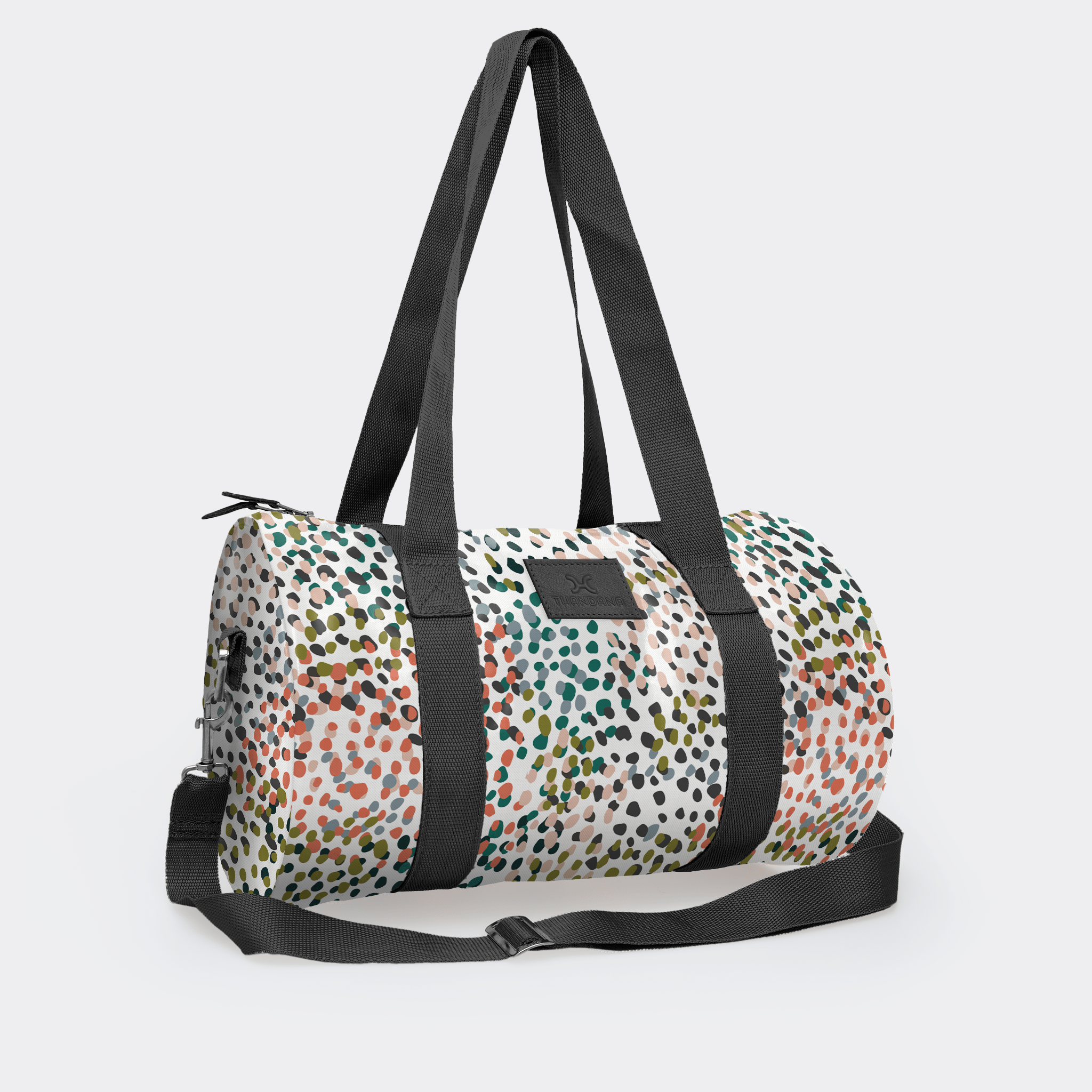 Thandana Laminated Fabric Sports & Gym Bag - Black Trim - KaryKase
