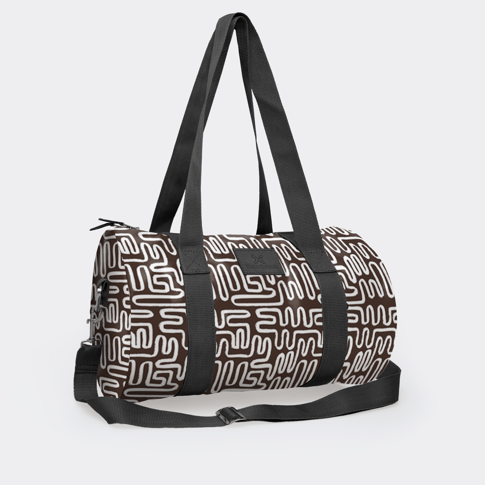 Thandana Laminated Fabric Sports & Gym Bag - Black Trim - KaryKase