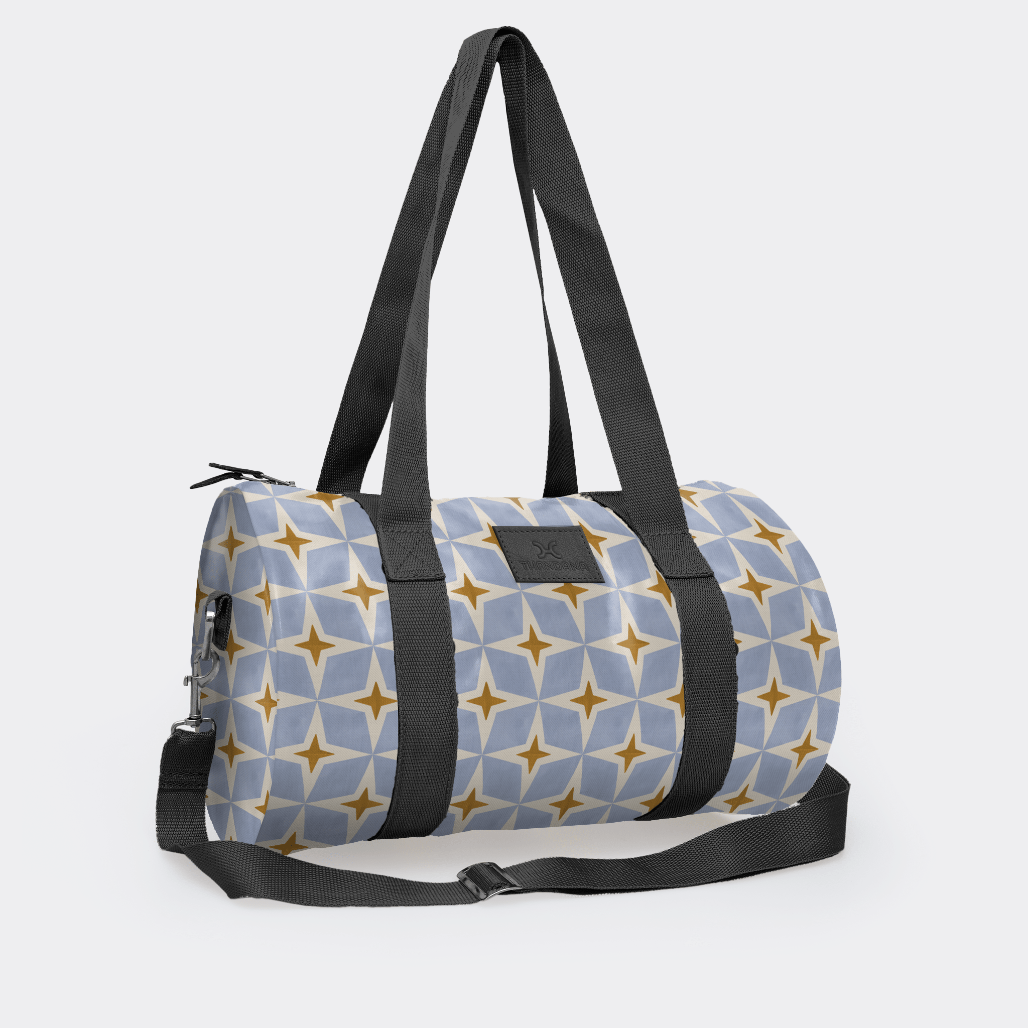 Thandana Laminated Fabric Sports & Gym Bag - Black Trim - KaryKase
