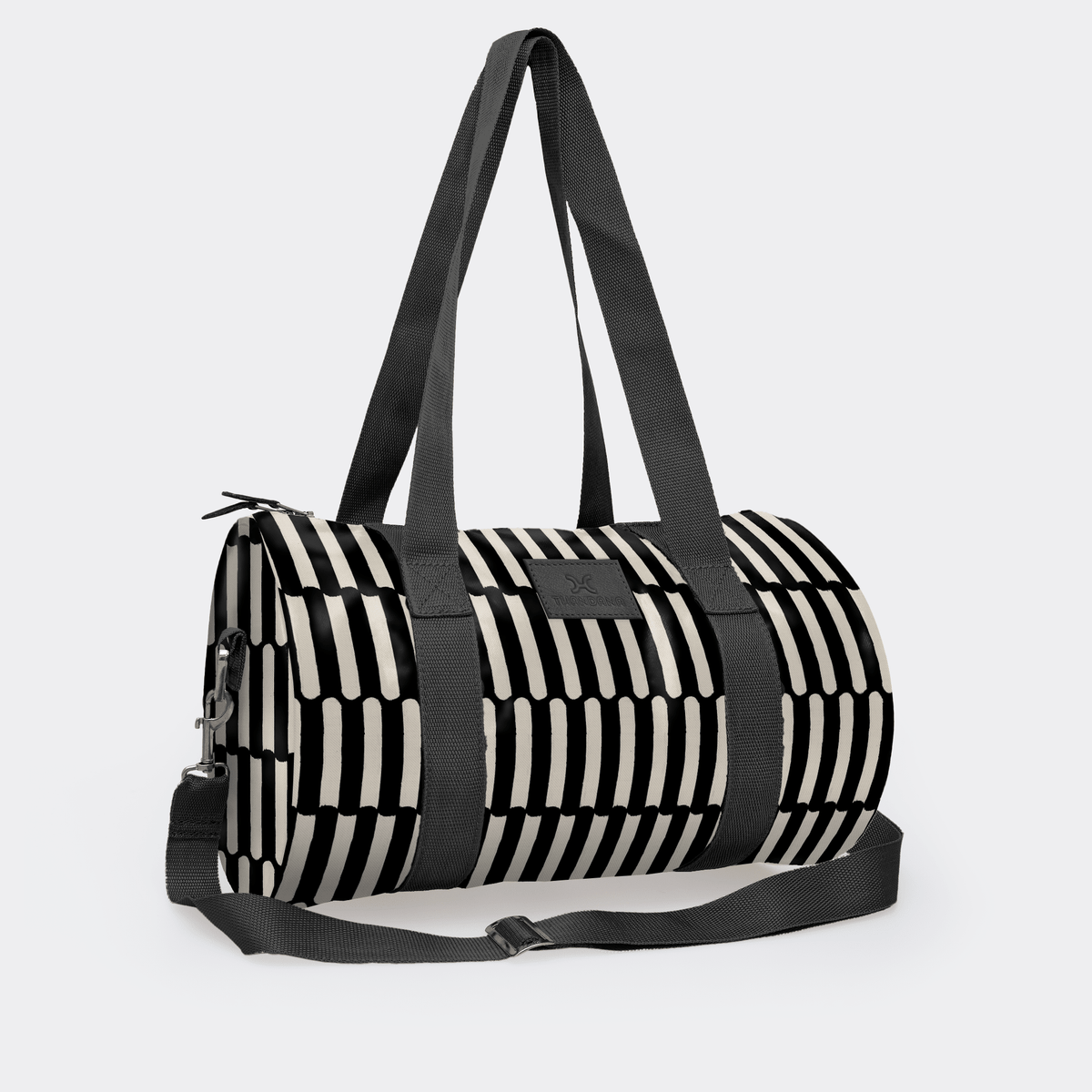 Thandana Laminated Fabric Sports & Gym Bag - Black Trim - KaryKase