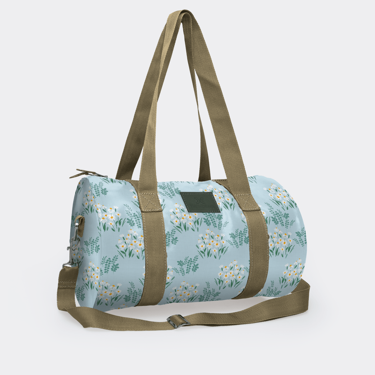 Thandana Laminated Fabric Sports & Gym Bag - Olive Trim - KaryKase