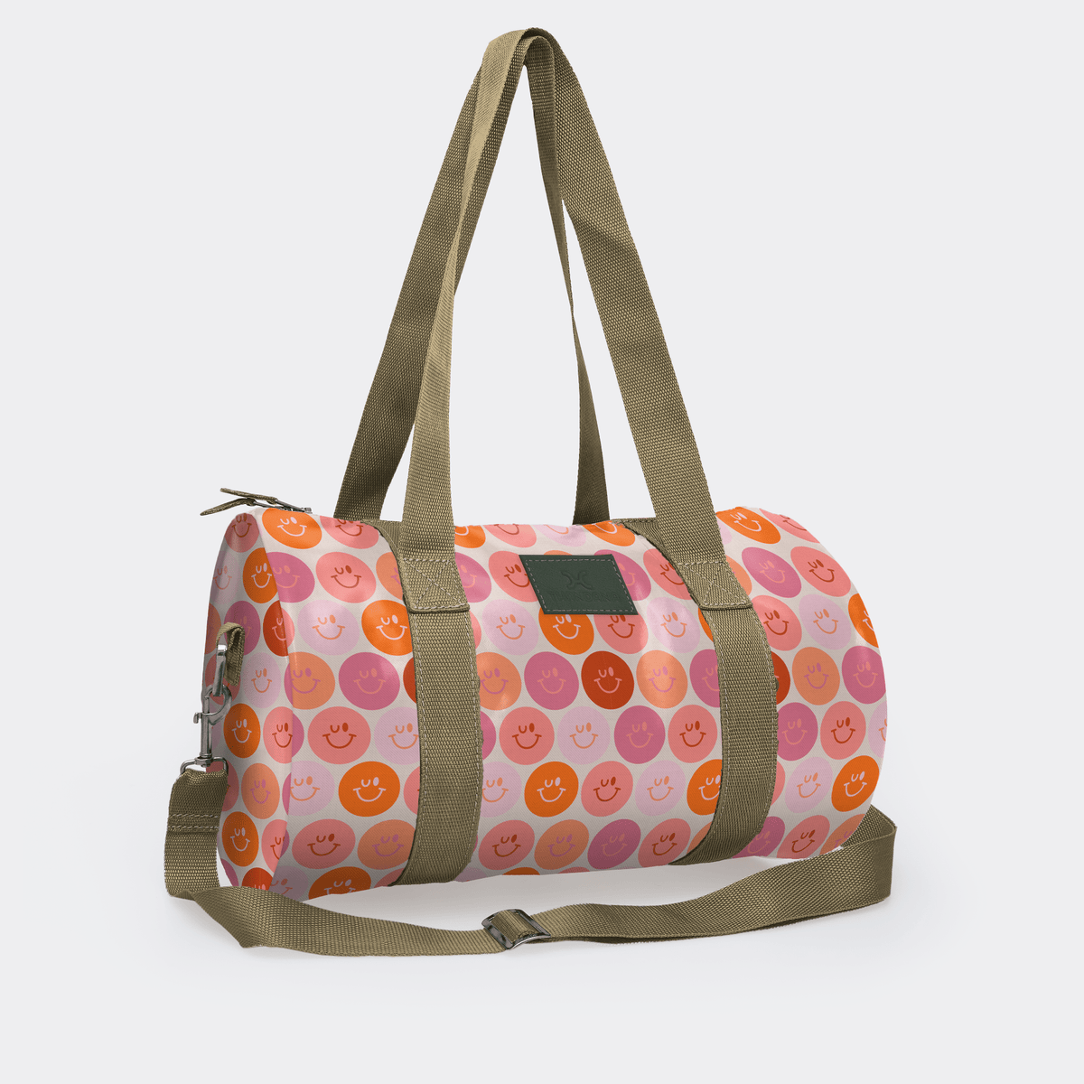 Thandana Laminated Fabric Sports & Gym Bag - Olive Trim - KaryKase