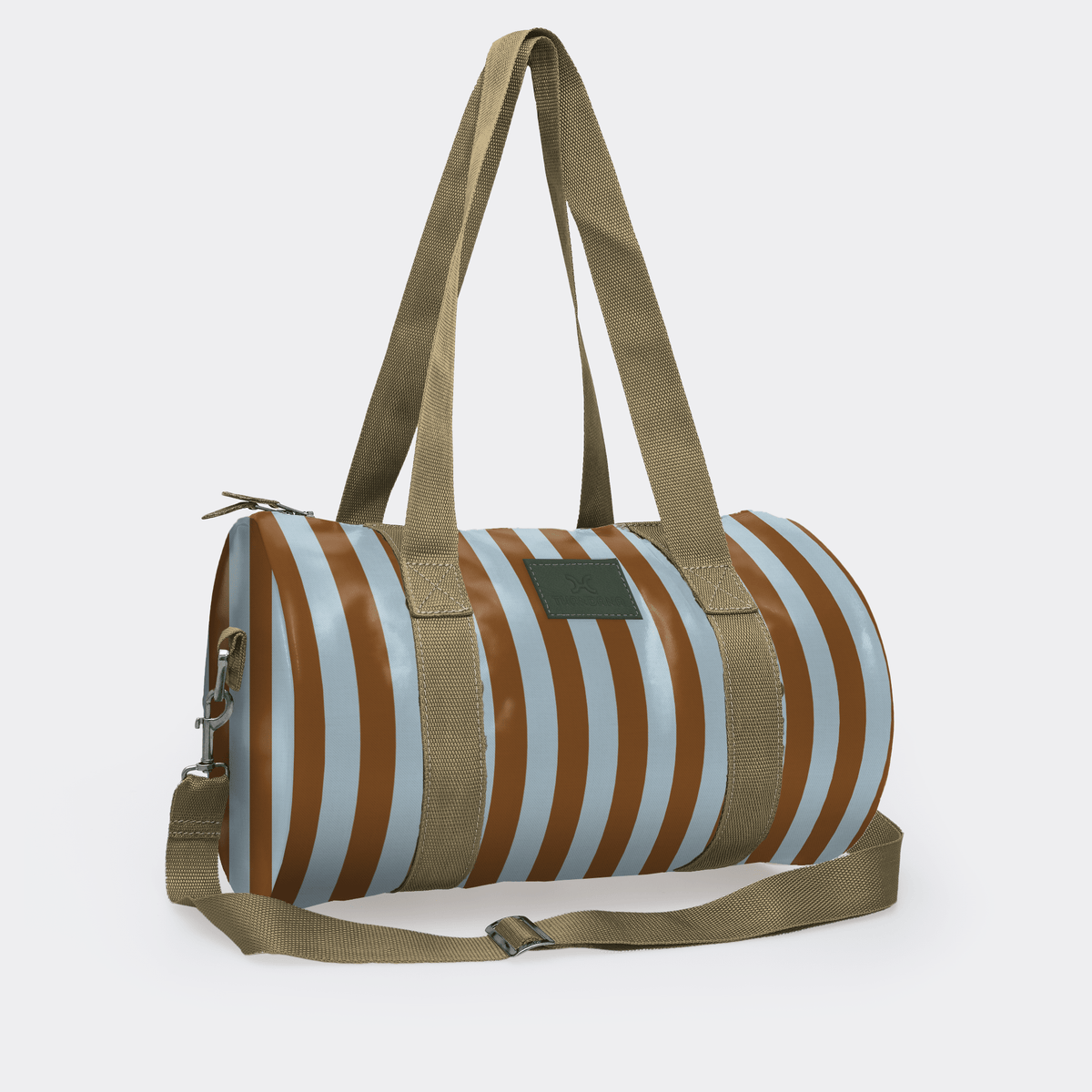 Thandana Laminated Fabric Sports & Gym Bag - Olive Trim - KaryKase