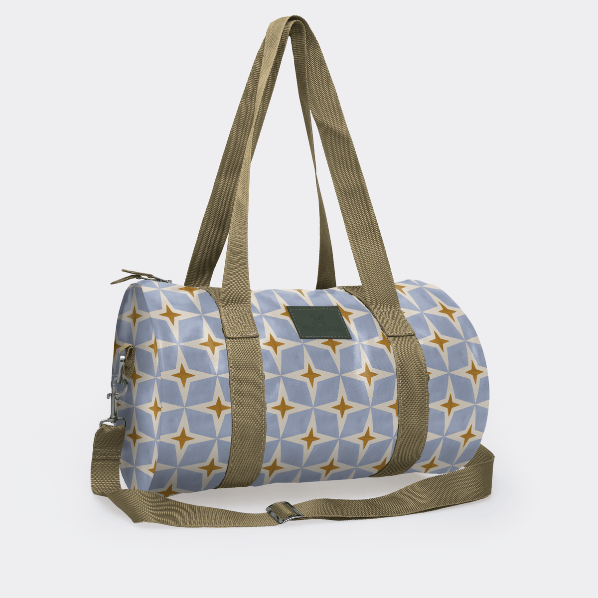 Thandana Laminated Fabric Sports & Gym Bag - Olive Trim - KaryKase