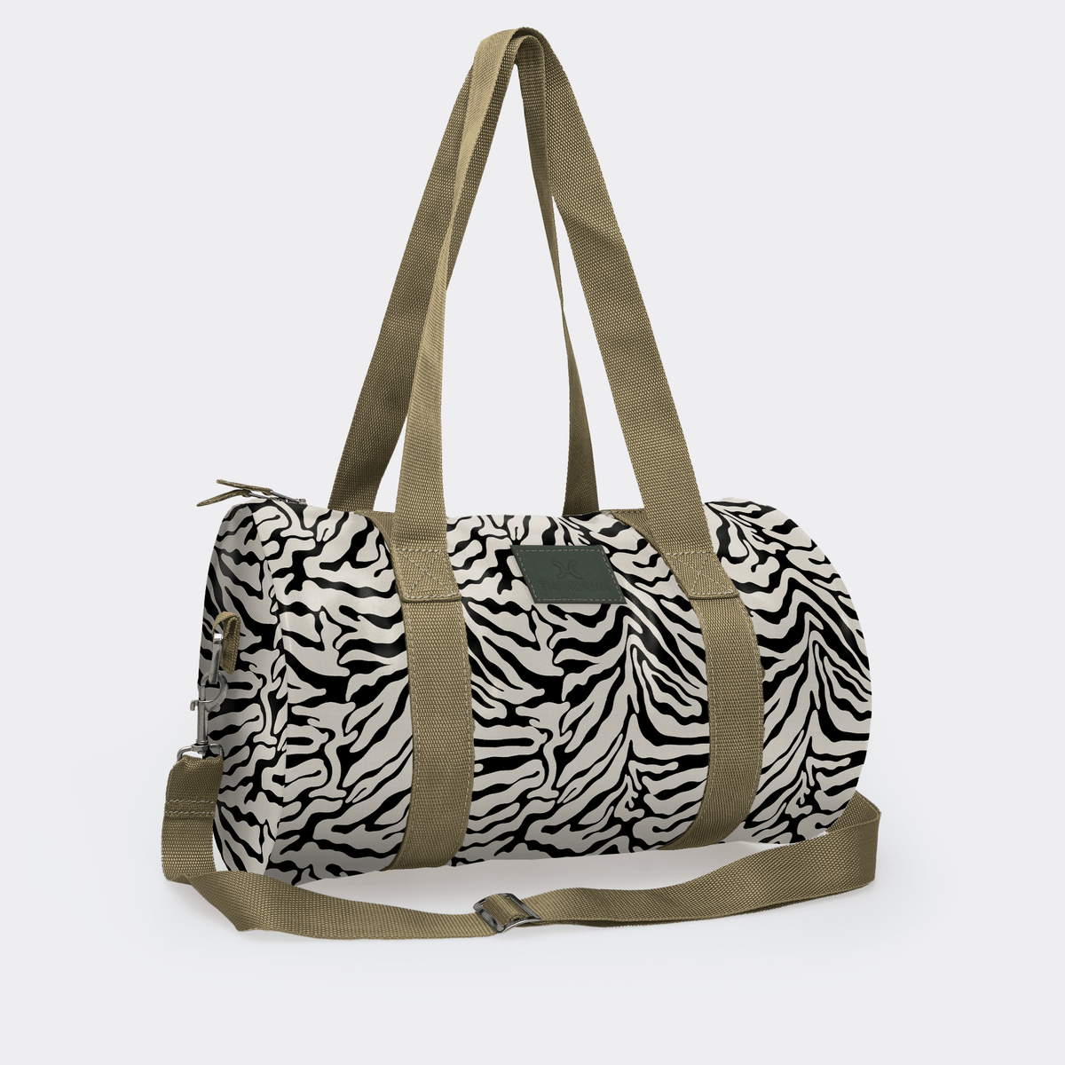 Thandana Laminated Fabric Sports & Gym Bag - Olive Trim - KaryKase
