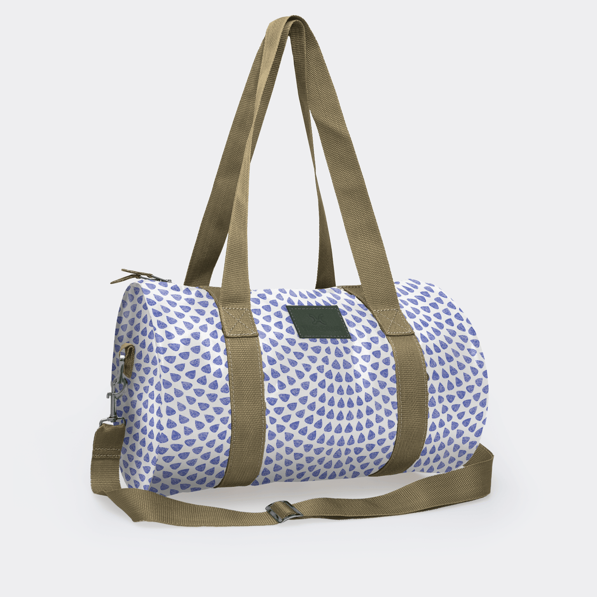 Thandana Laminated Fabric Sports & Gym Bag - Olive Trim - KaryKase