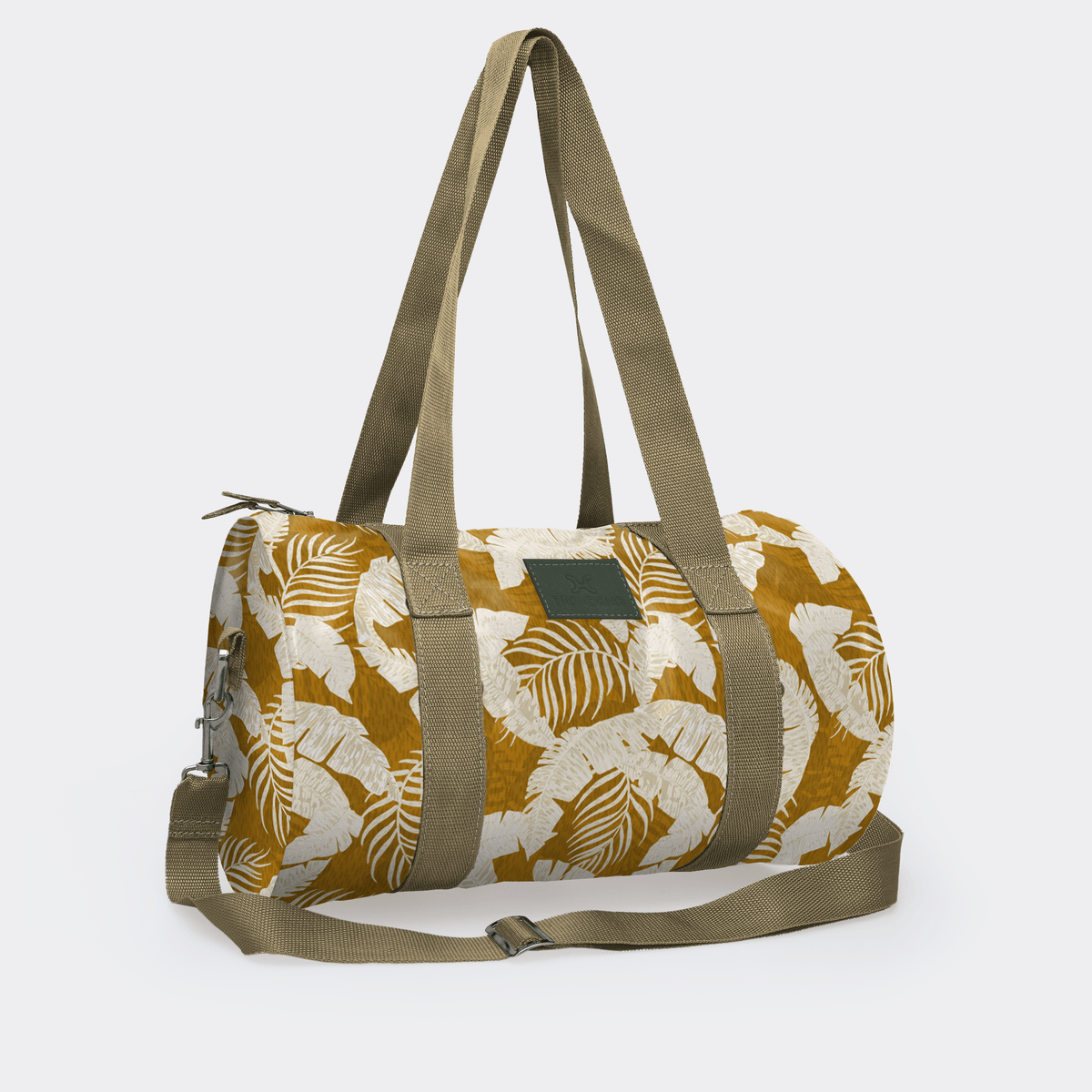 Thandana Laminated Fabric Sports & Gym Bag - Olive Trim - KaryKase