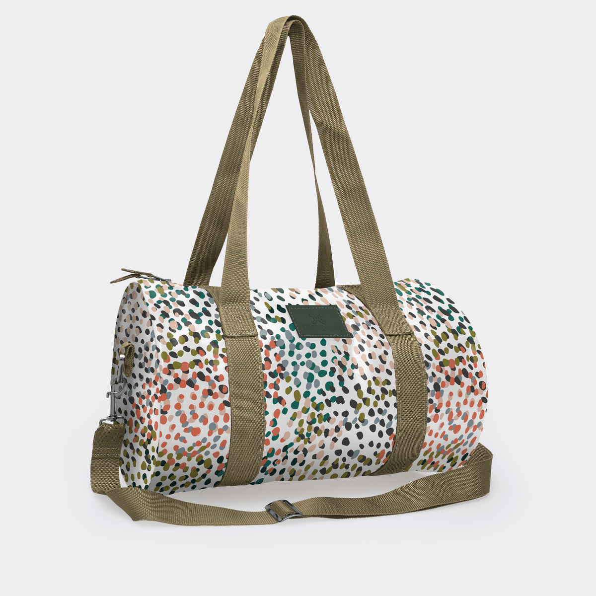 Thandana Laminated Fabric Sports & Gym Bag - Olive Trim - KaryKase