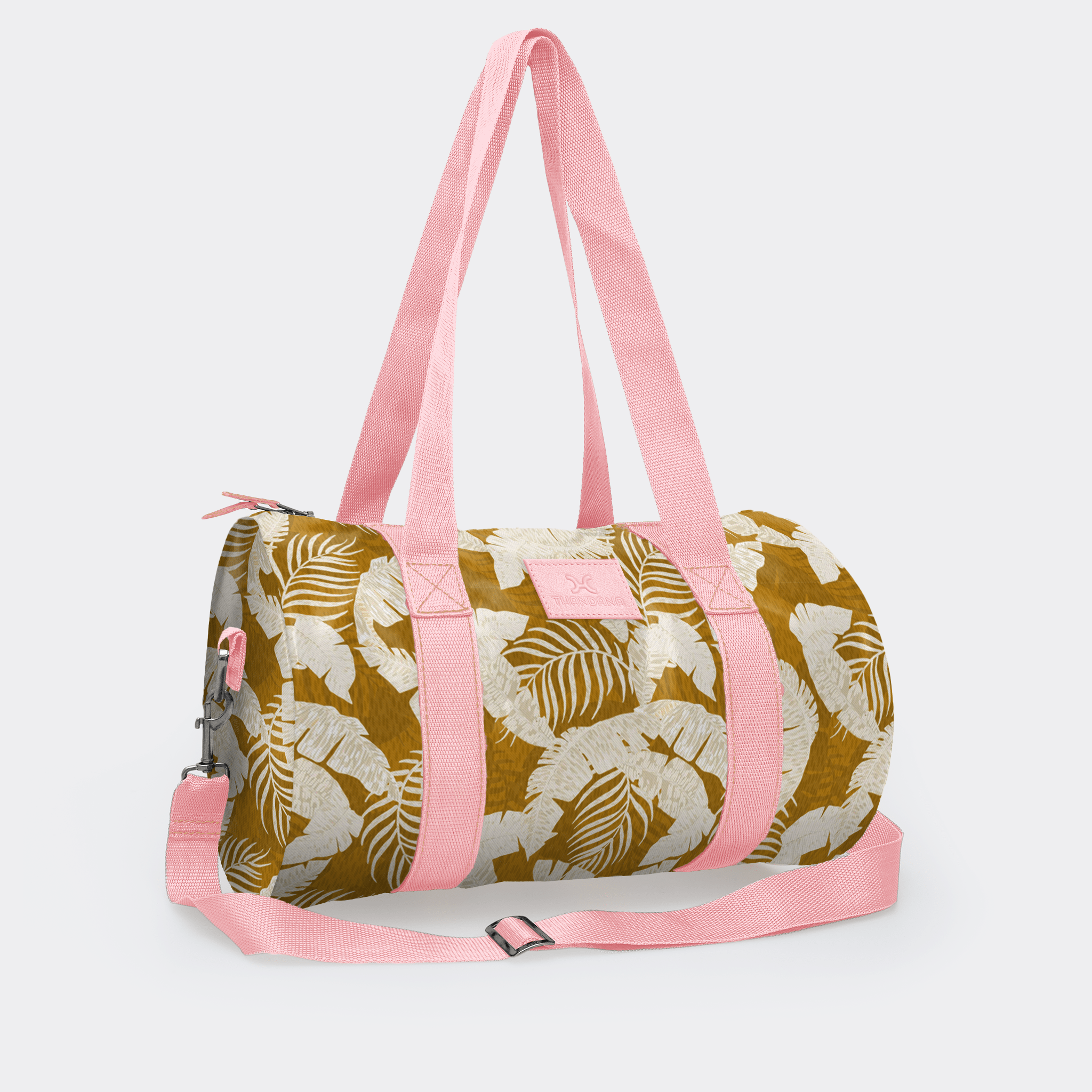 Thandana Laminated Fabric Sports & Gym Bag - Pink Trim - KaryKase