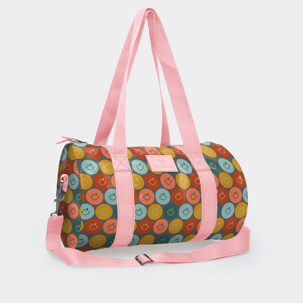 Thandana Laminated Fabric Sports & Gym Bag - Pink Trim - KaryKase