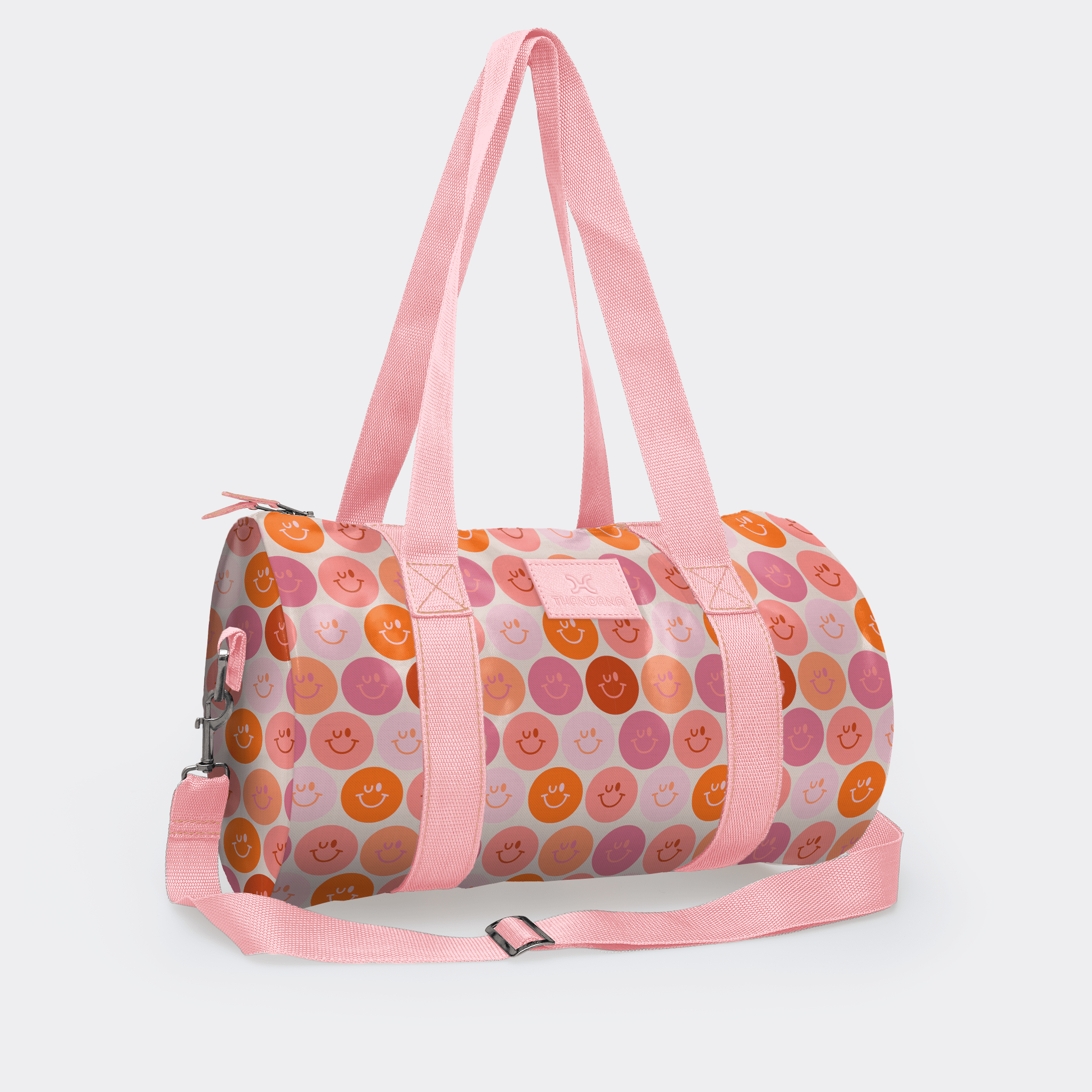 Thandana Laminated Fabric Sports & Gym Bag - Pink Trim - KaryKase