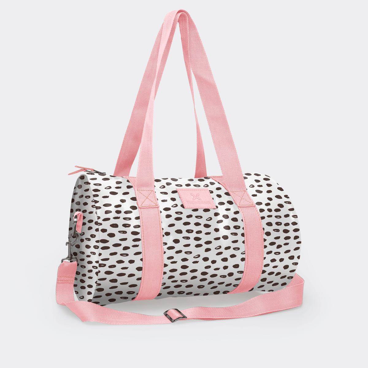 Thandana Laminated Fabric Sports & Gym Bag - Pink Trim - KaryKase