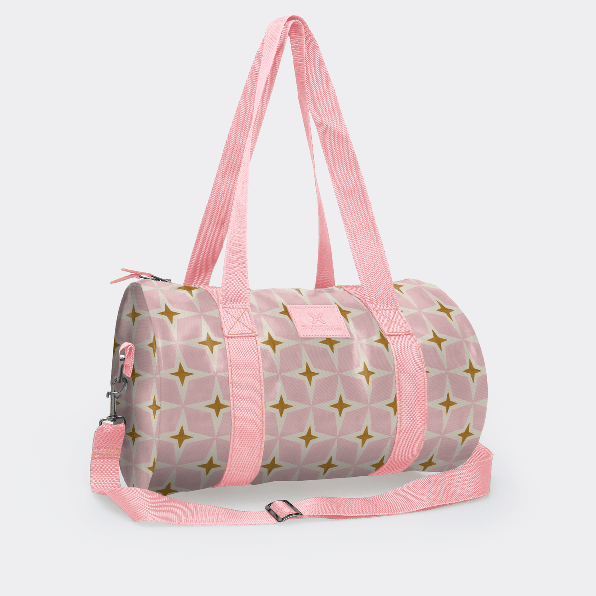 Thandana Laminated Fabric Sports & Gym Bag - Pink Trim - KaryKase