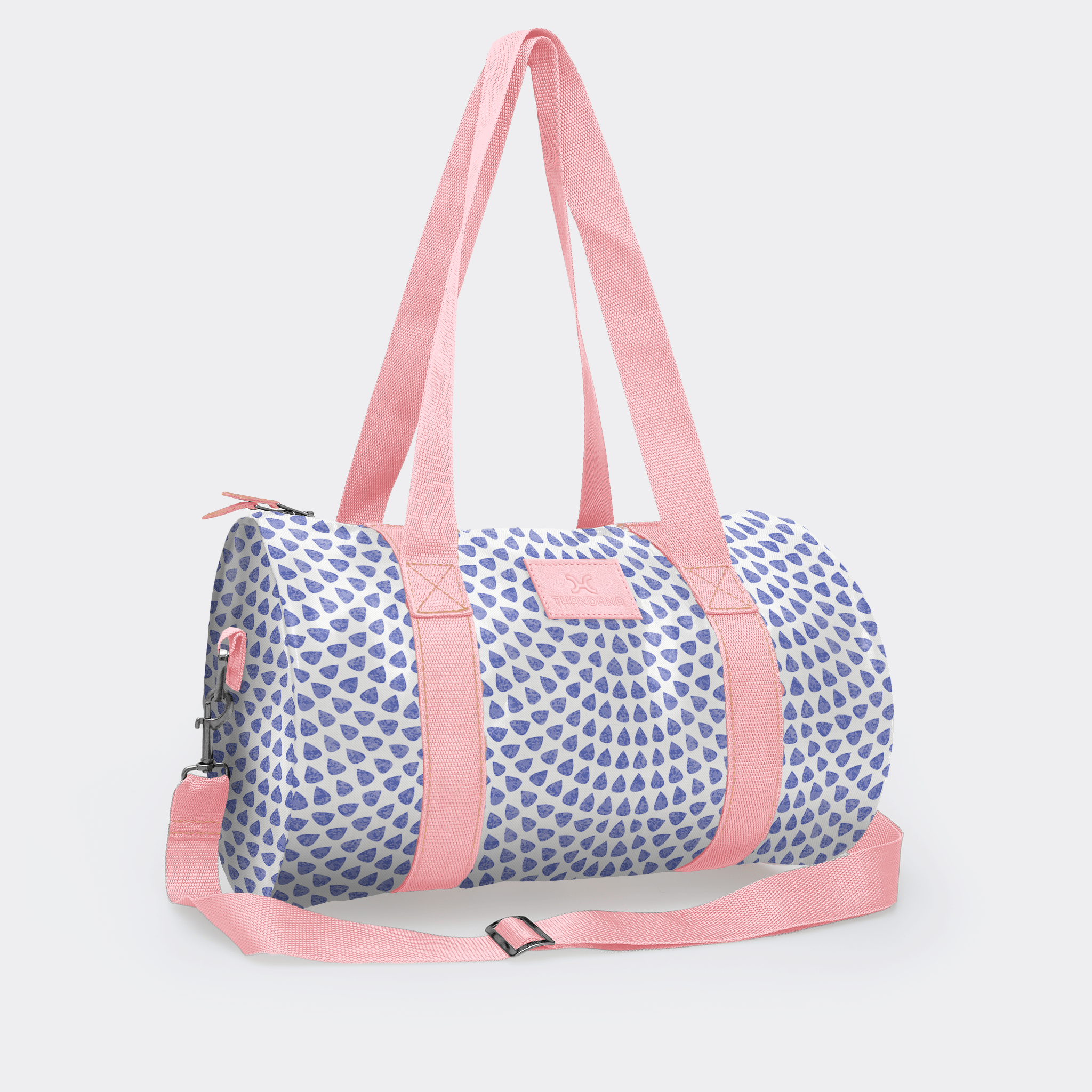Thandana Laminated Fabric Sports & Gym Bag - Pink Trim - KaryKase