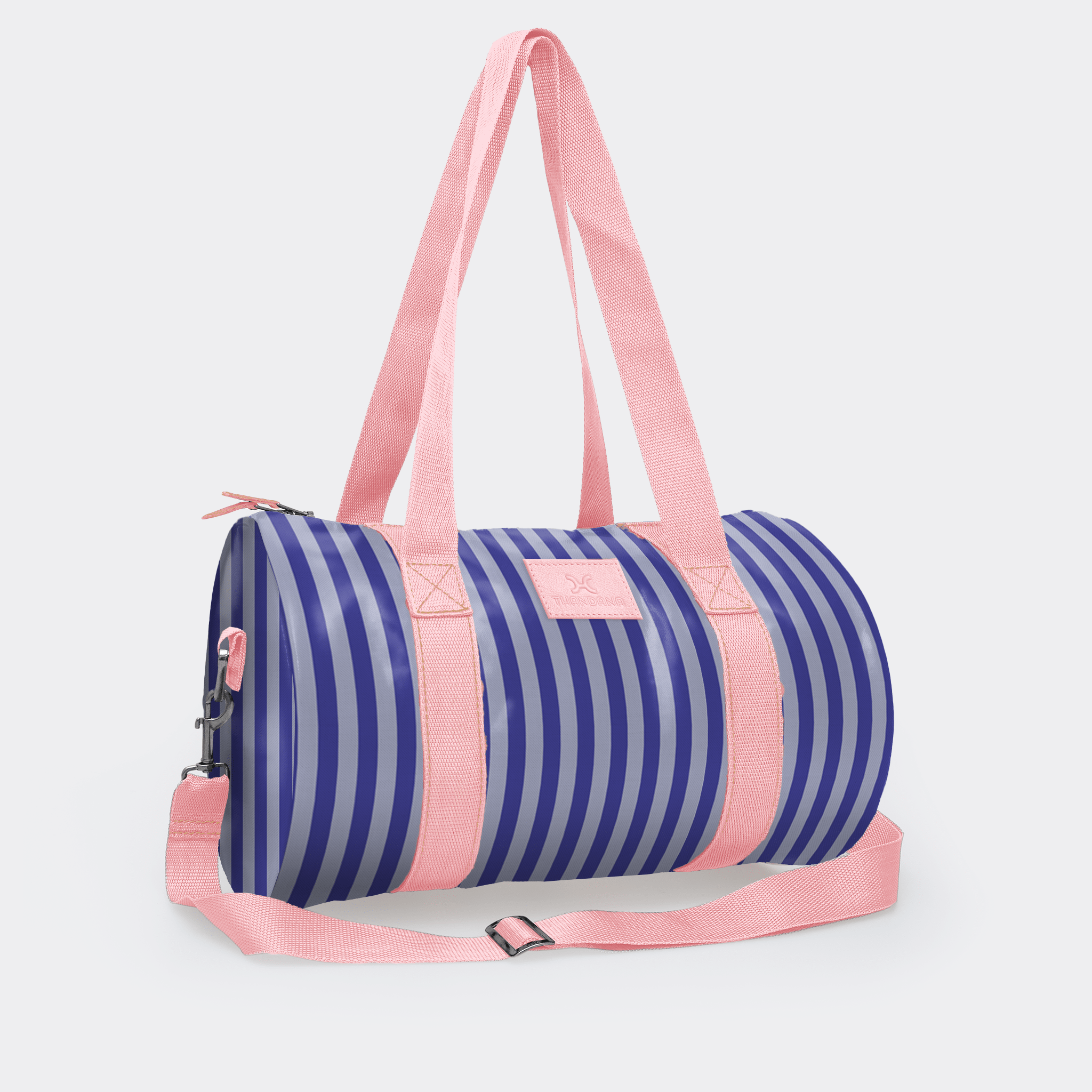 Thandana Laminated Fabric Sports & Gym Bag - Pink Trim - KaryKase