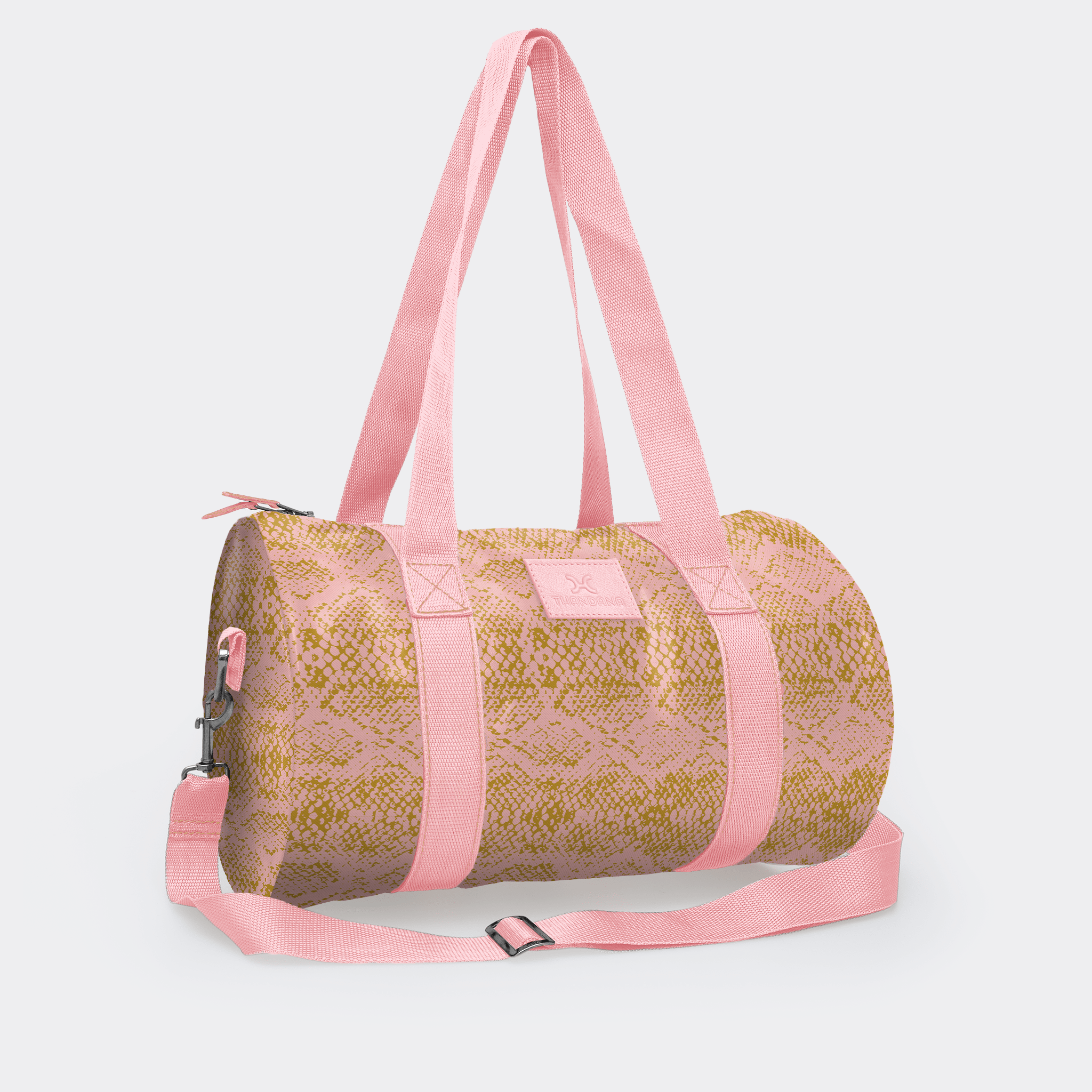 Thandana Laminated Fabric Sports & Gym Bag - Pink Trim - KaryKase