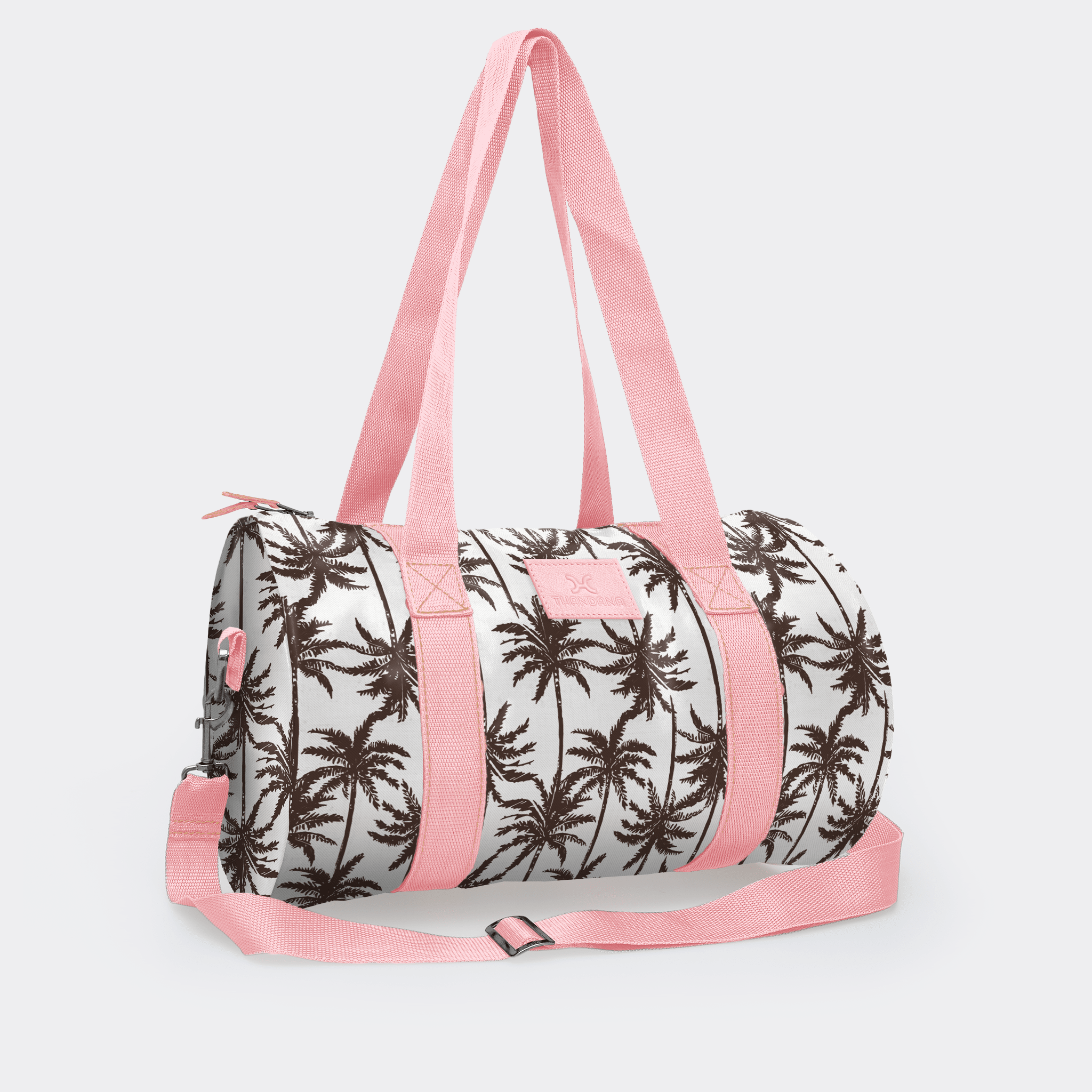 Thandana Laminated Fabric Sports & Gym Bag - Pink Trim - KaryKase