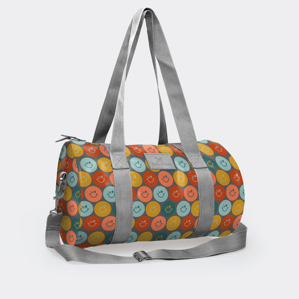 Thandana Laminated Fabric Sports & Gym Bag - Silver Trim - KaryKase