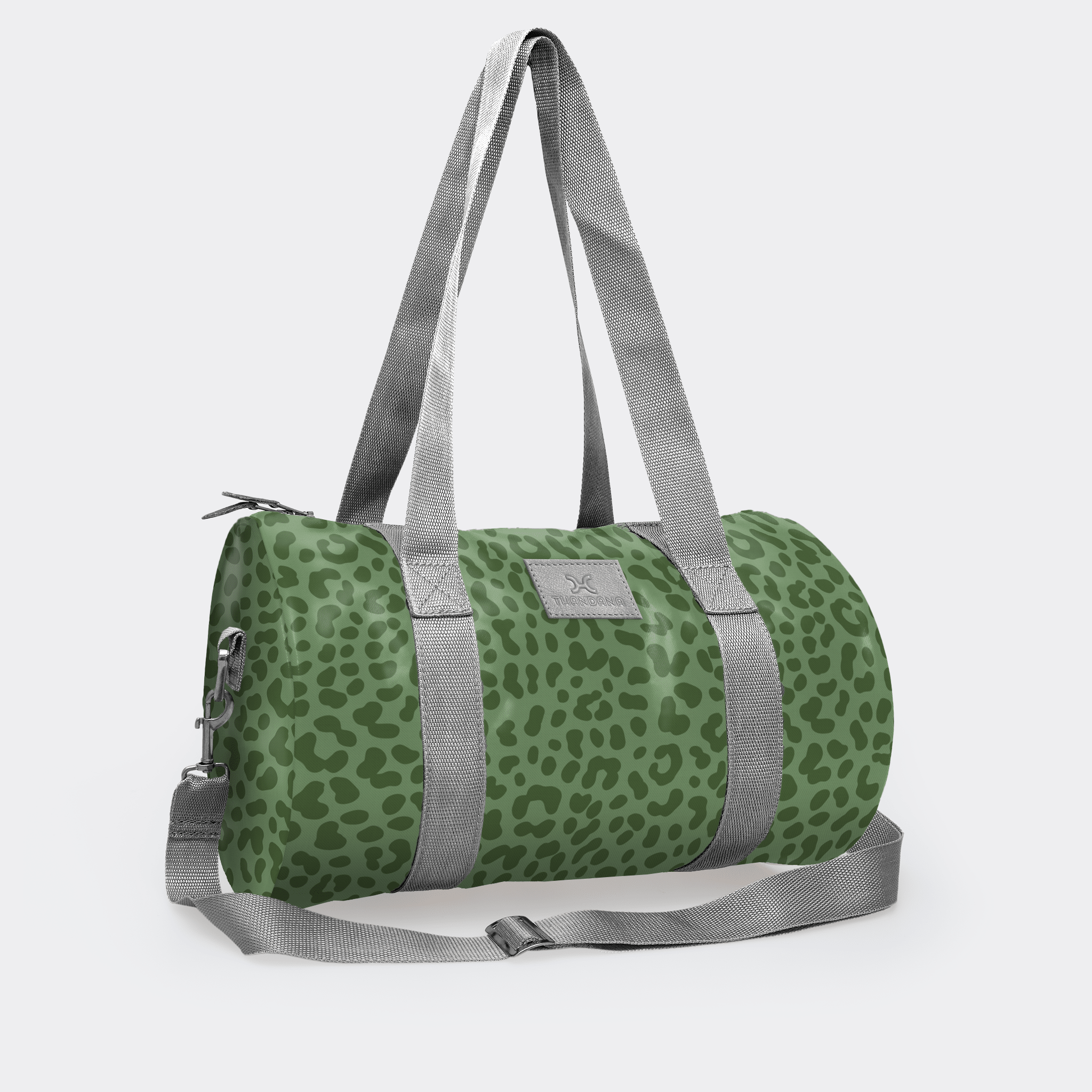 Thandana Laminated Fabric Sports & Gym Bag - Silver Trim - KaryKase