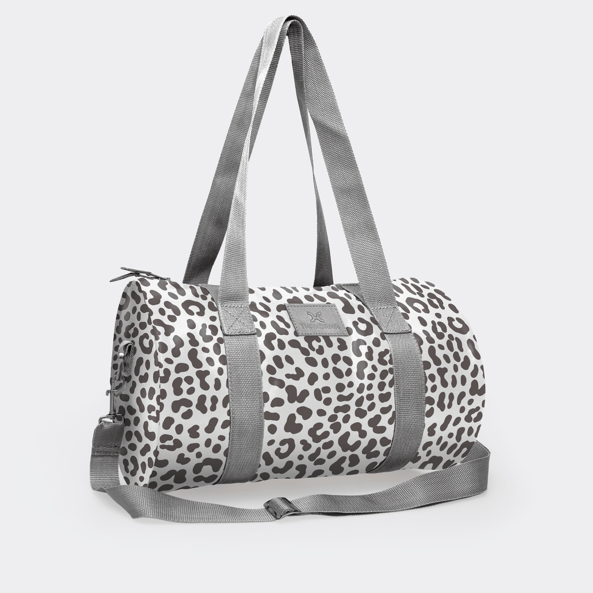 Thandana Laminated Fabric Sports & Gym Bag - Silver Trim - KaryKase