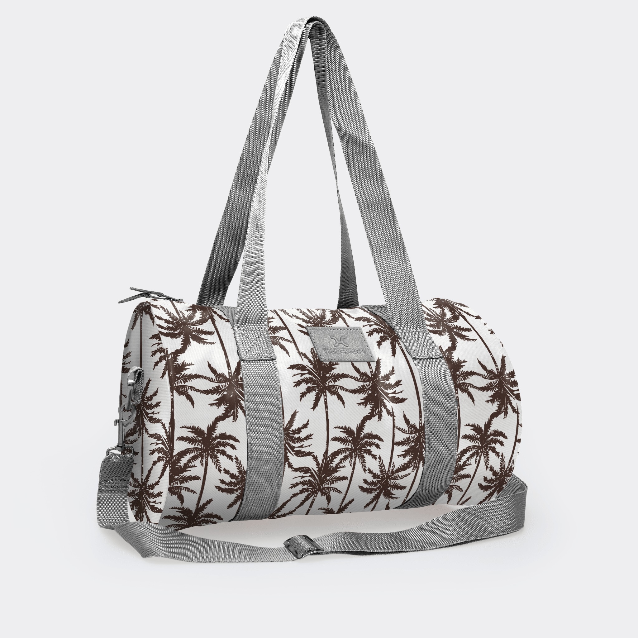 Thandana Laminated Fabric Sports & Gym Bag - Silver Trim - KaryKase
