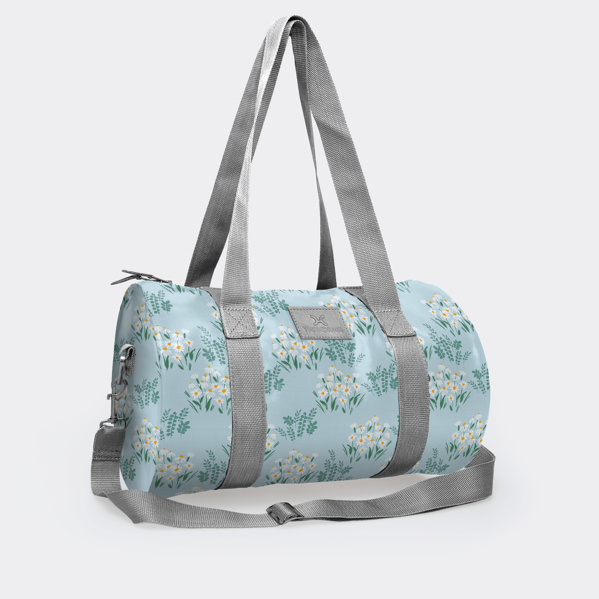 Thandana Laminated Fabric Sports & Gym Bag - Silver Trim - KaryKase