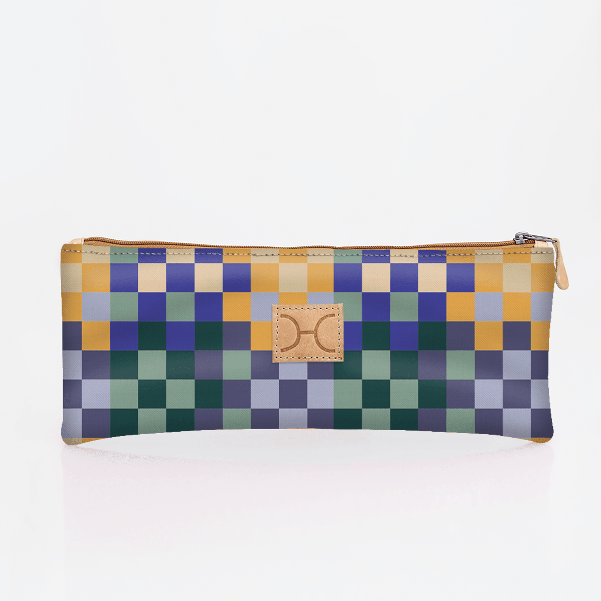 Thandana Laminated Fabric Triple Zip Pencil Case - KaryKase