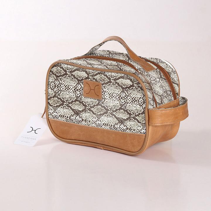 Thandana Laminated Fabric Vanity Bag - KaryKase