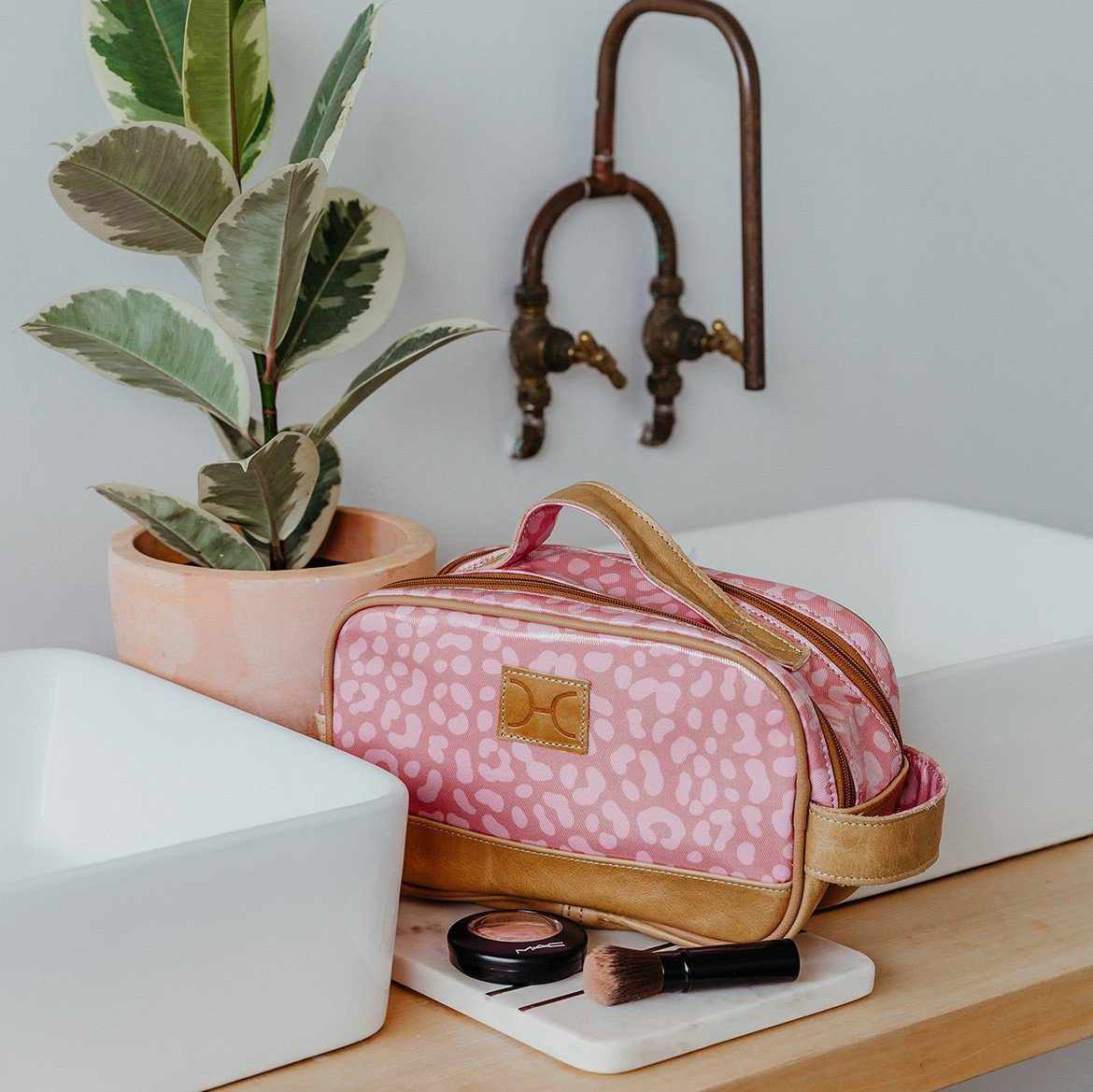 Thandana Laminated Fabric Vanity Bag - KaryKase