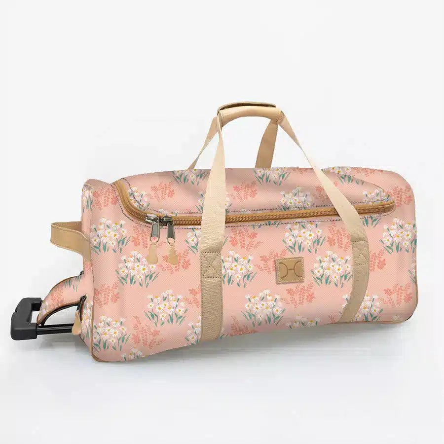 Thandana Laminated Fabric Wheeled Duffel Bag - KaryKase