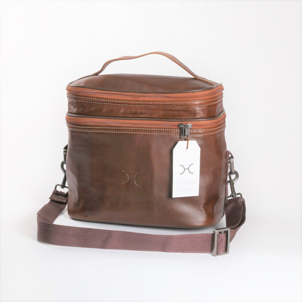Thandana Leather Double Decker Cooler Bag - KaryKase